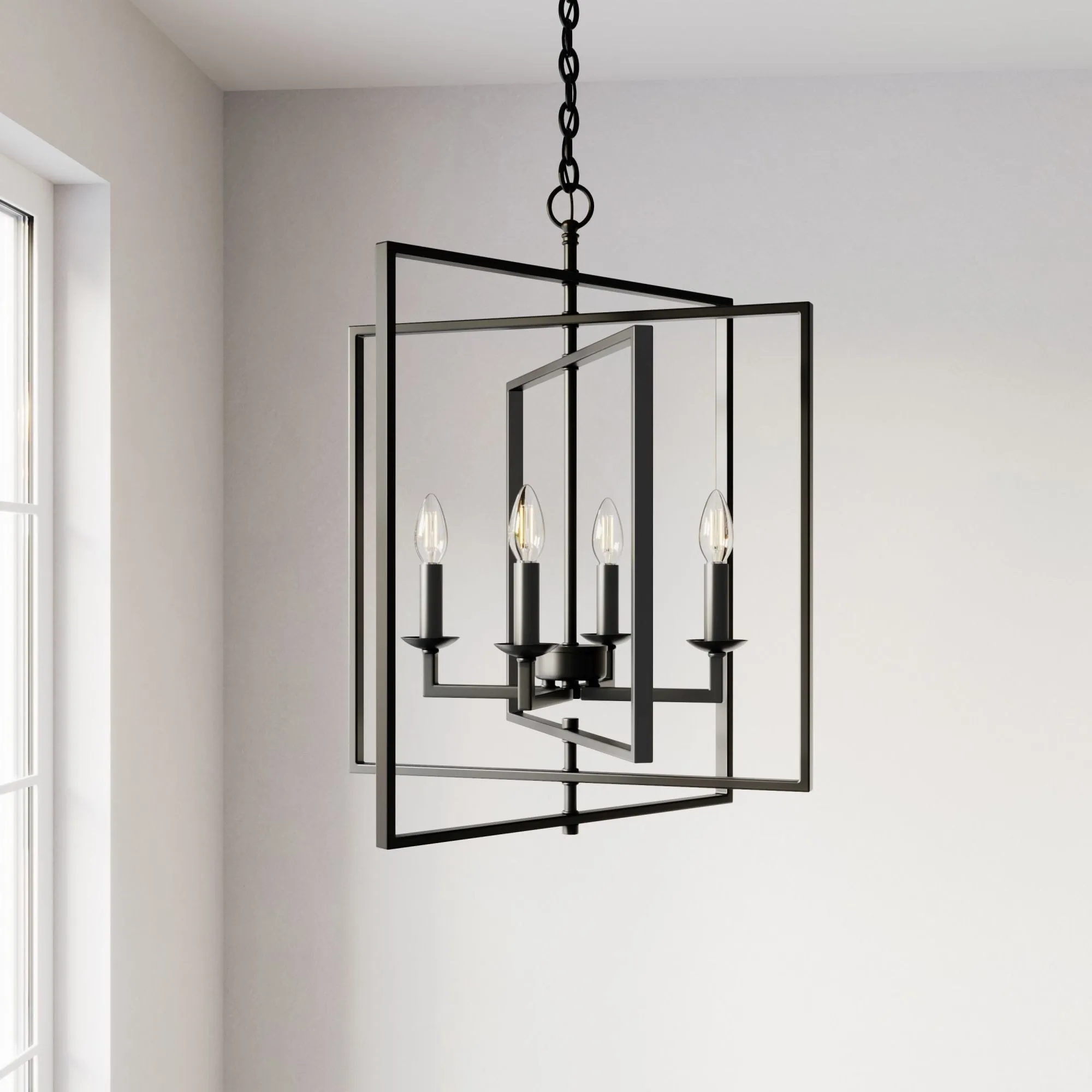 Millennium Lighting 4 Light 20 Wide Geometric Chandelier