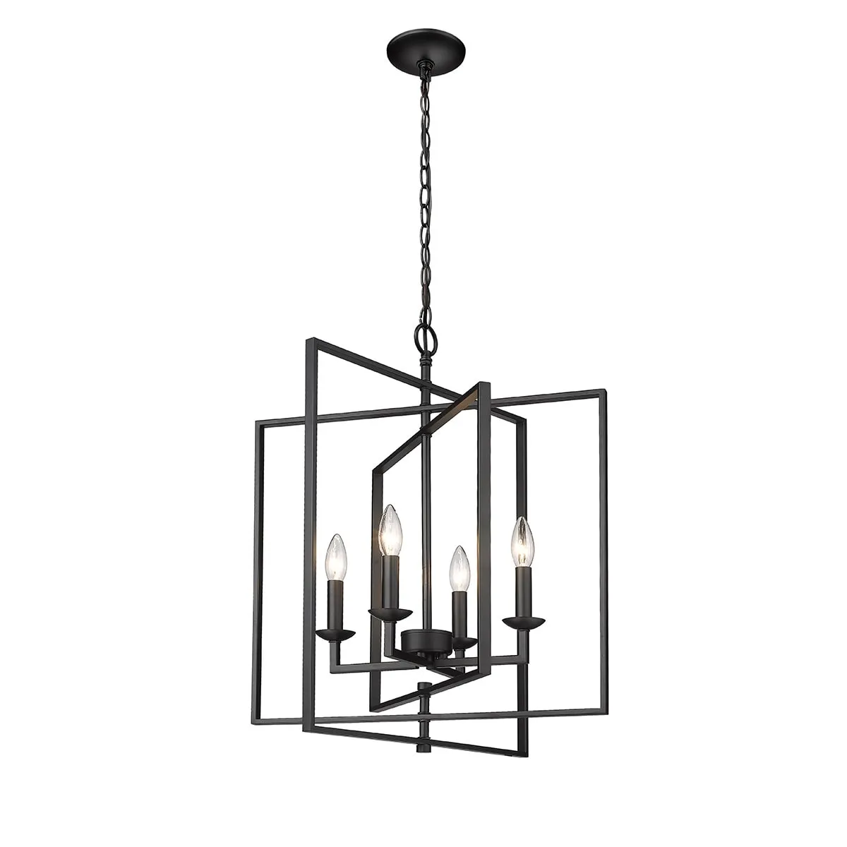 Millennium Lighting 4 Light 20 Wide Geometric Chandelier