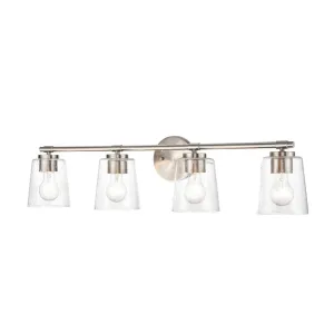 Millennium Lighting 4 Light 34 Wide Bathroom Vanity Light with Clear