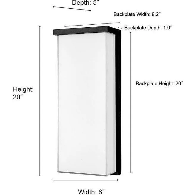 Millennium Lighting 74301 20 Tall LED Outdoor Wall Sconce with