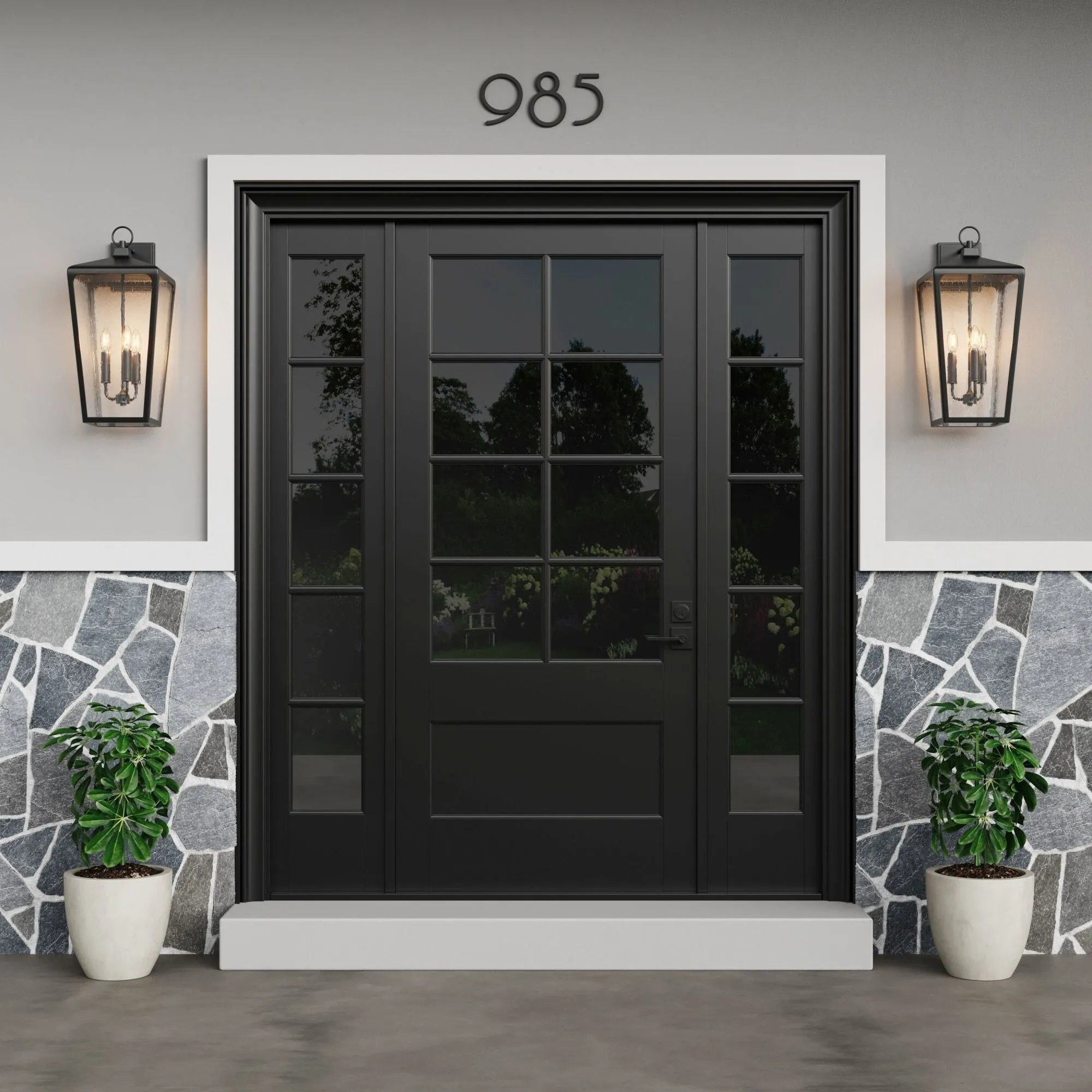 Millennium Lighting 7923 Brooks 3 Light 23 Tall Outdoor Wall Sconce
