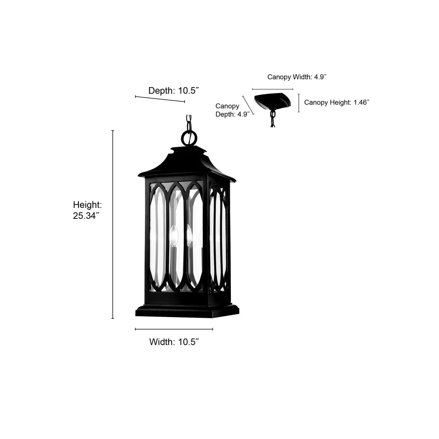 Millennium Lighting 88104 Mallorey 3 Light 11 Wide Outdoor Taper