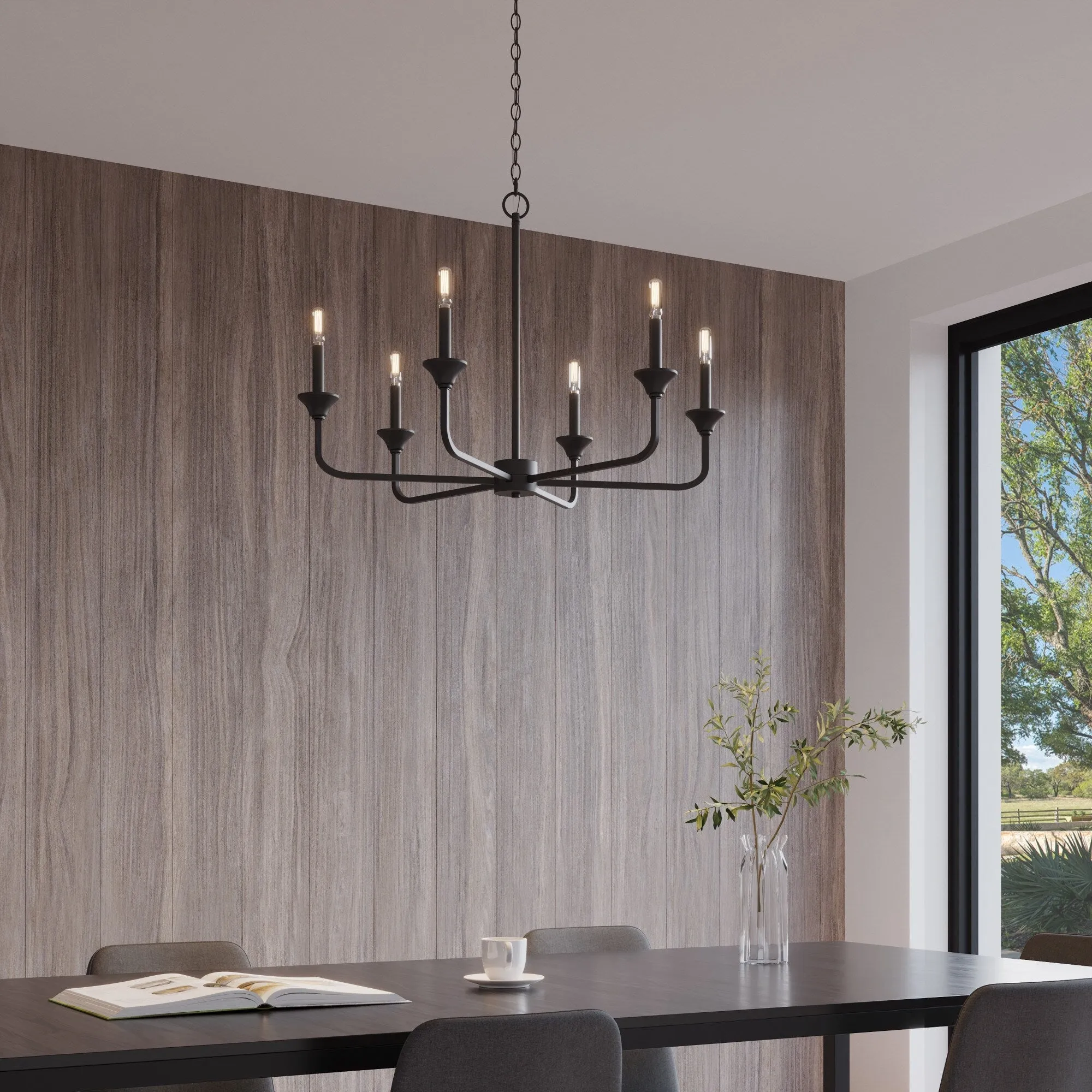 Millennium Lighting 97326 Herring 6 Light 32 Wide Taper Candle Style