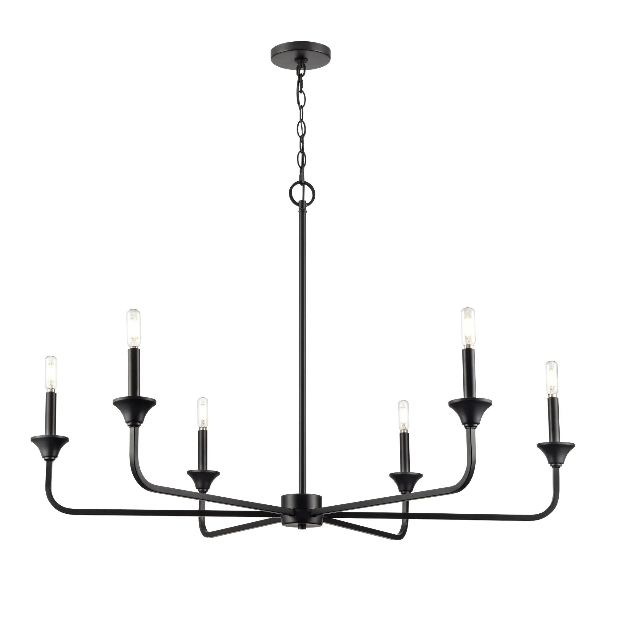 Millennium Lighting 97426 Herring 6 Light 42 Wide Taper Candle Style