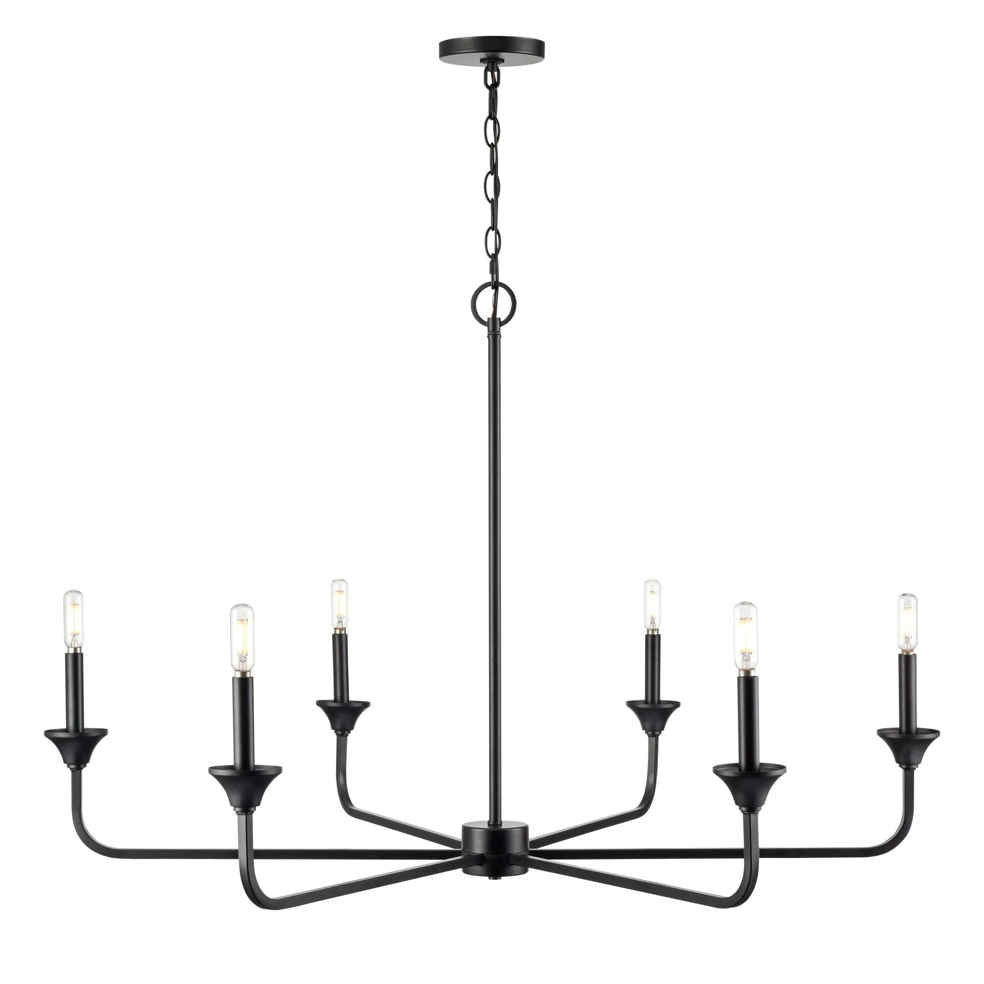 Millennium Lighting 97426 Herring 6 Light 42 Wide Taper Candle Style