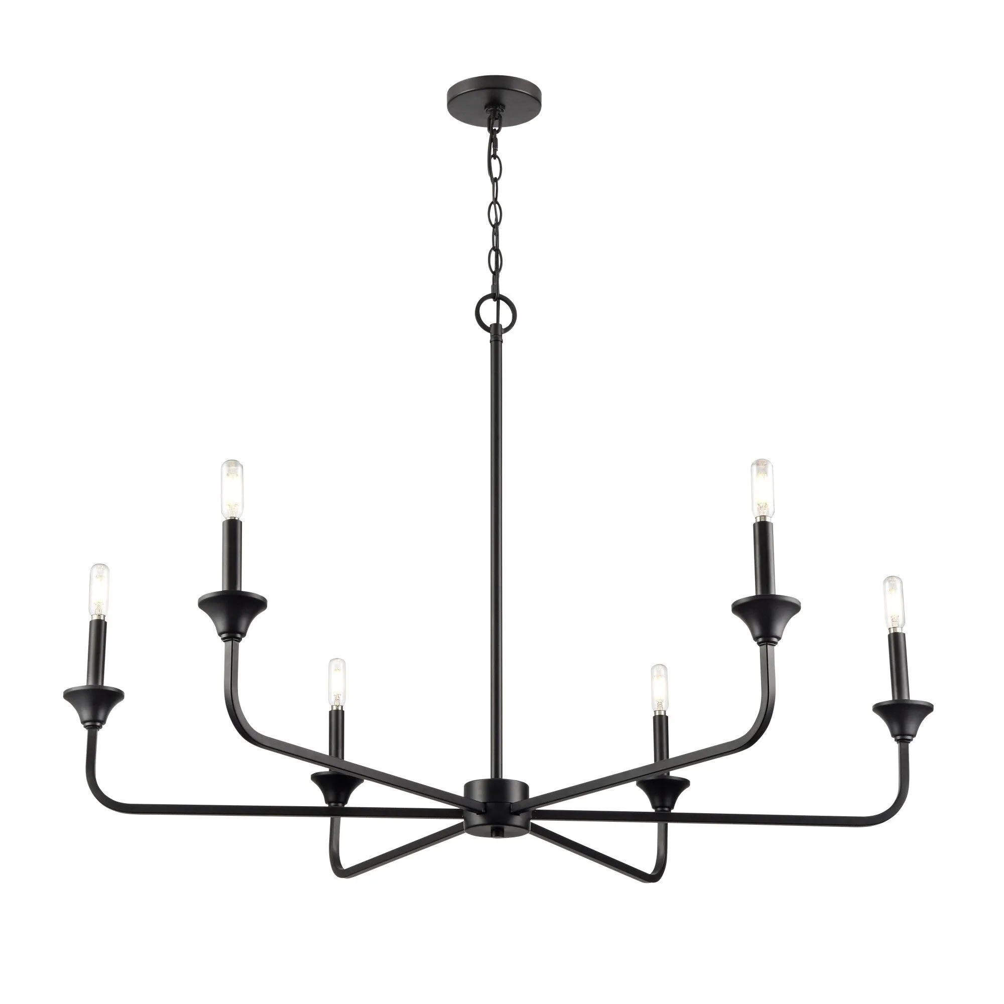 Millennium Lighting 97426 Herring 6 Light 42 Wide Taper Candle Style