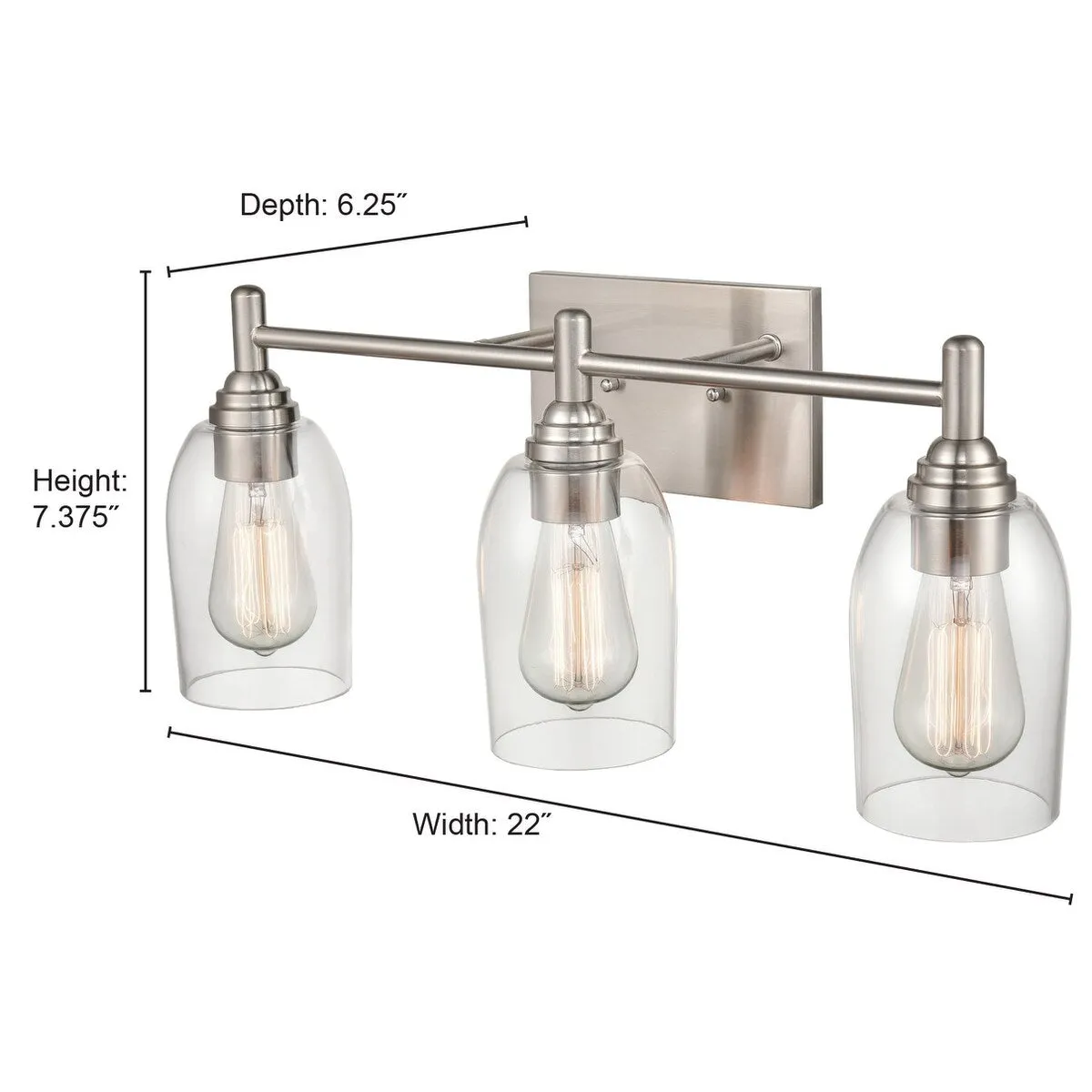 Millennium Lighting Arlett 3 Light 22 Wide Bathroom Vanity Light with