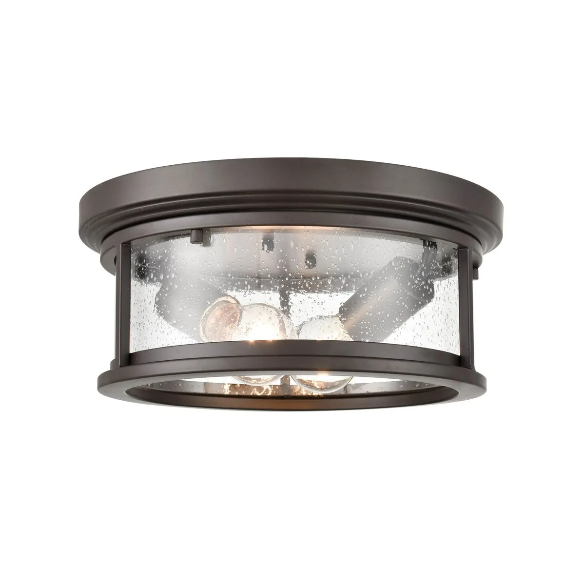 Millennium Lighting Bresley 2 Light 12 Wide Outdoor Flush Mount Drum