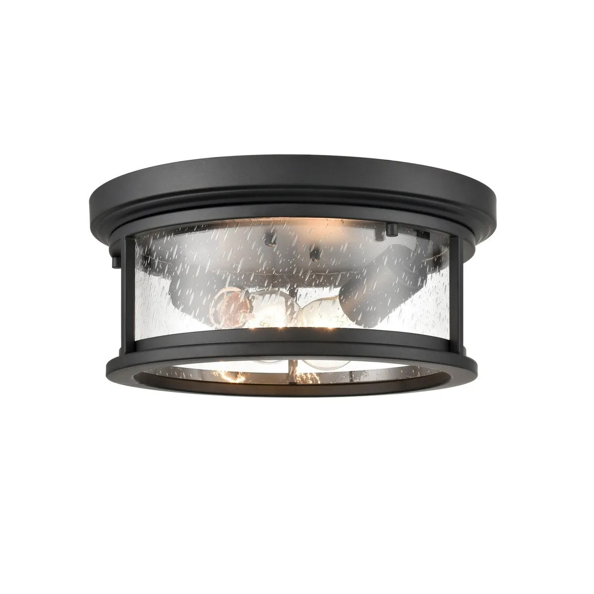 Millennium Lighting Bresley 2 Light 12 Wide Outdoor Flush Mount Drum