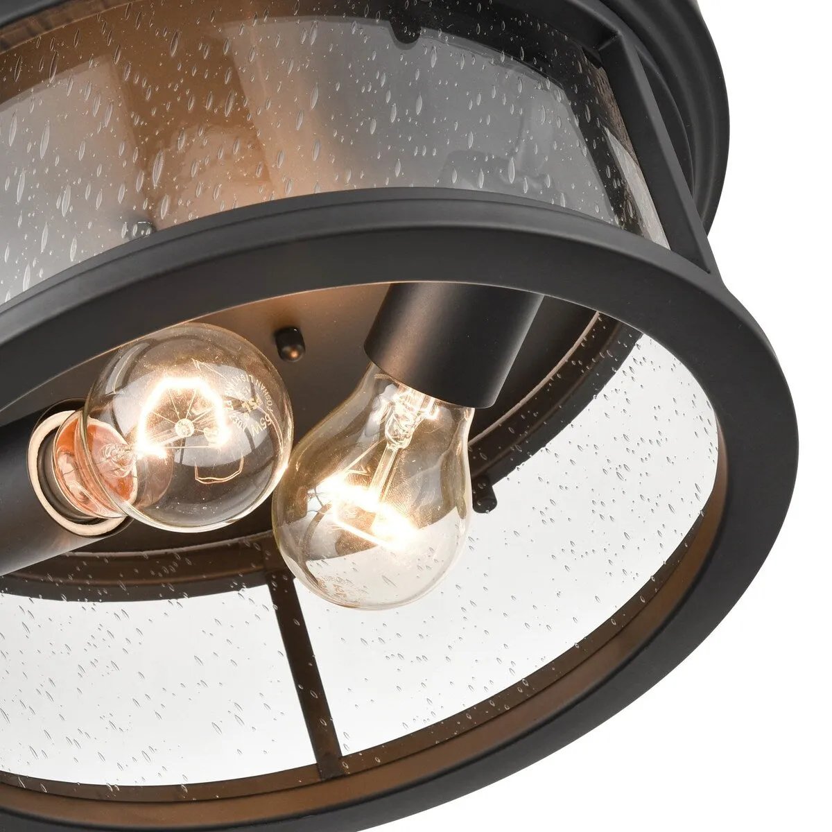 Millennium Lighting Bresley 2 Light 12 Wide Outdoor Flush Mount Drum