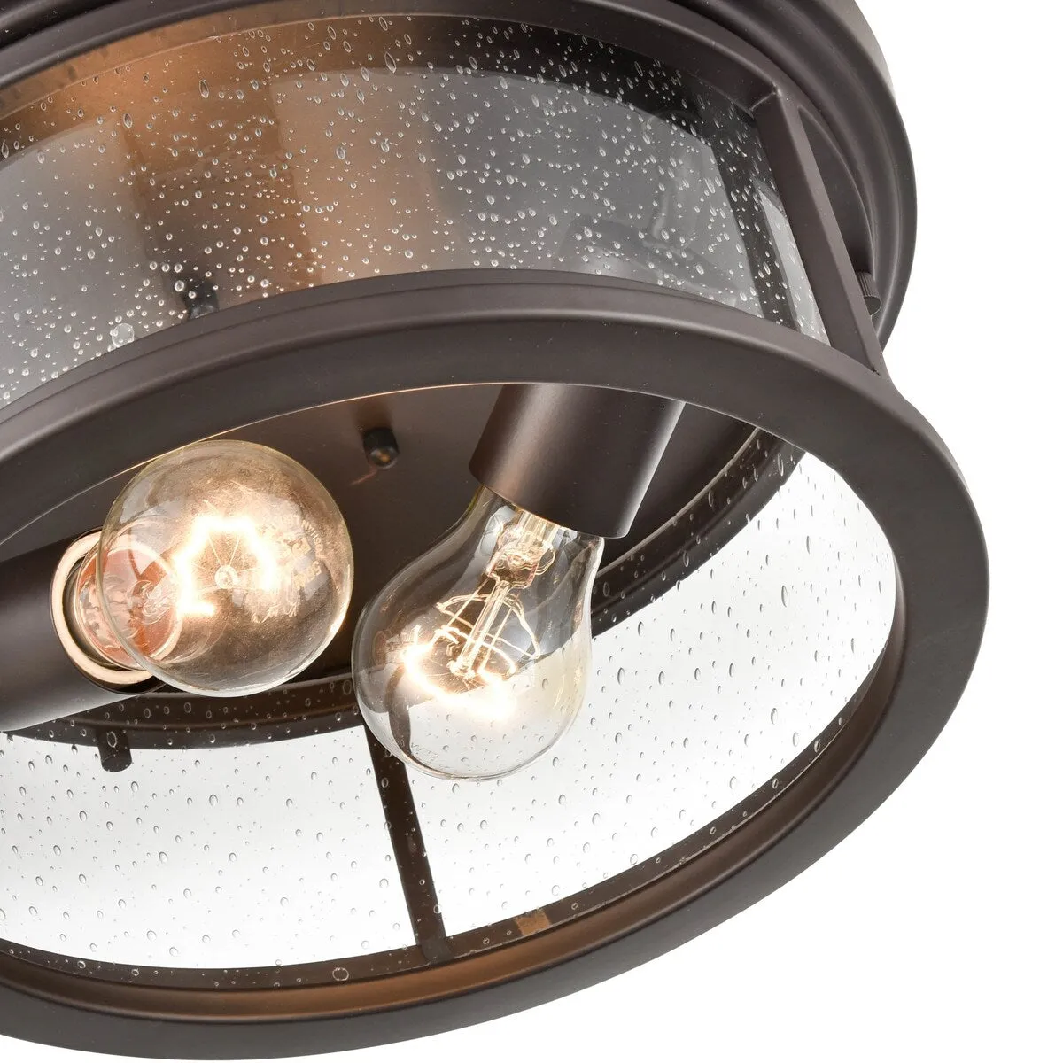 Millennium Lighting Bresley 2 Light 12 Wide Outdoor Flush Mount Drum