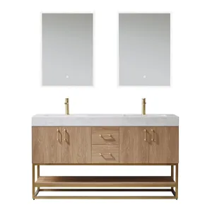 Miseno MV789060 Alistair 60 Free Standing Double Basin Vanity Set