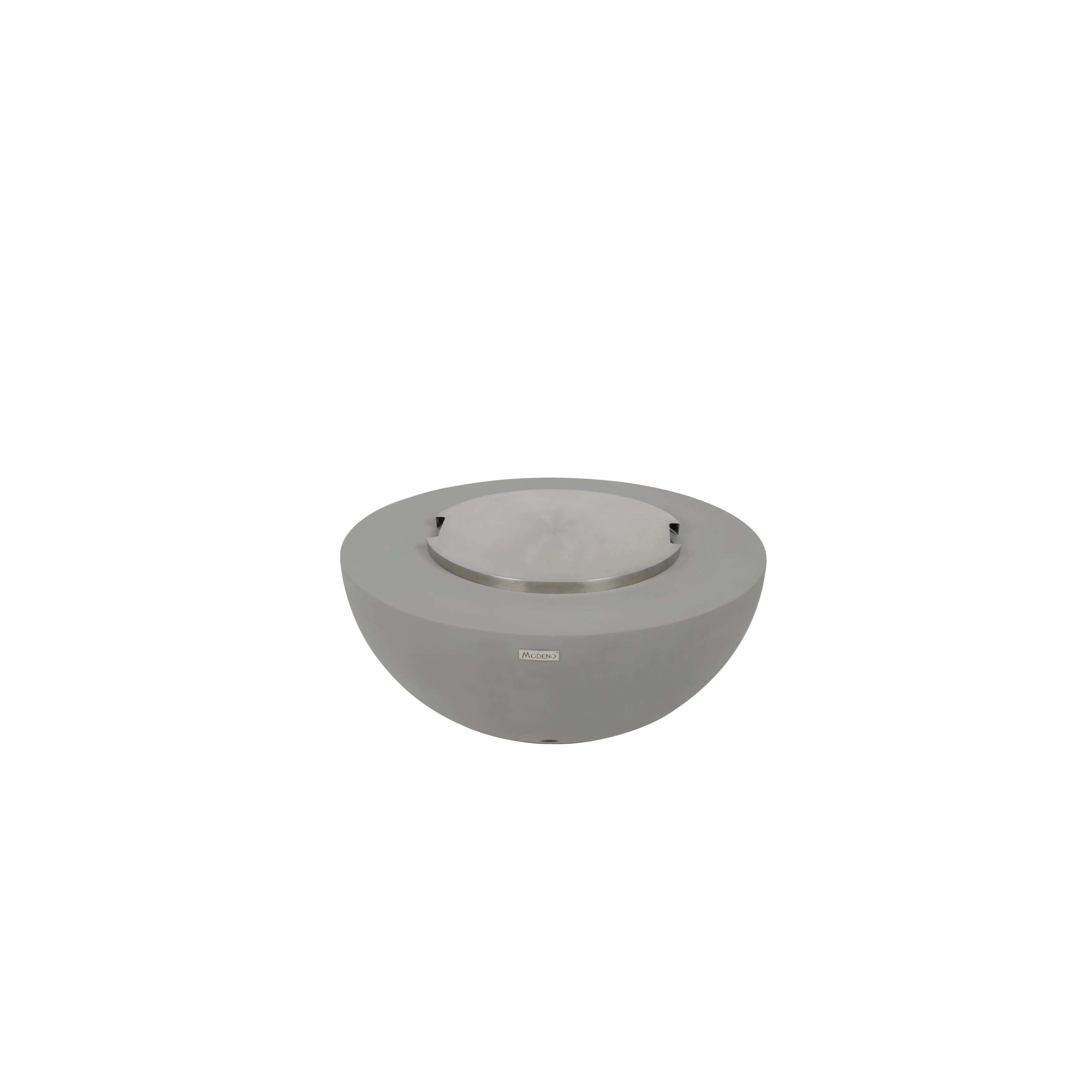 Modeno Roca 50.000 BTU Light Grey Concrete Natural Gas Fire Table with Lava Rocks & Cover - 34 x 34 x 15