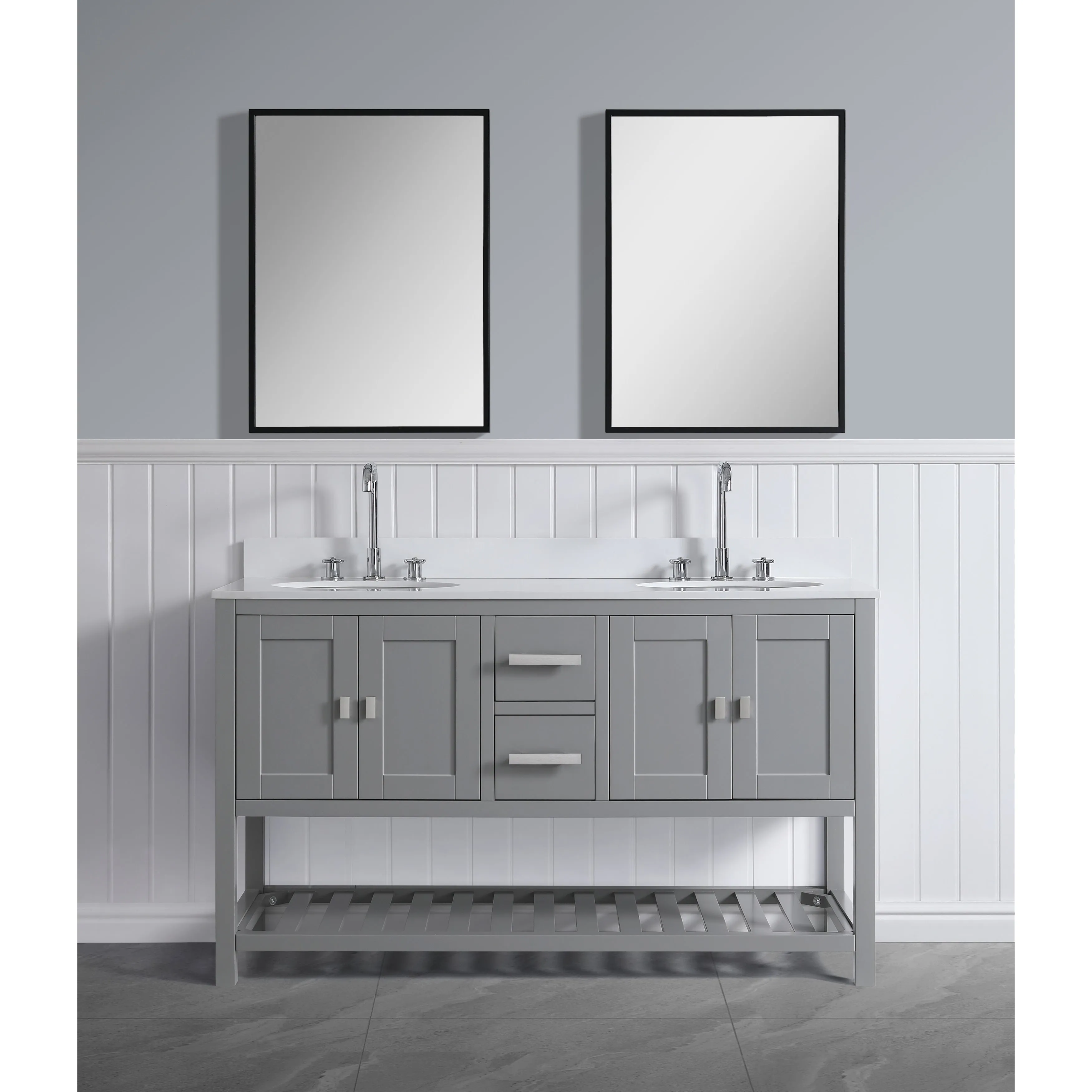 Monaco 60 Double Sink Vanity Base Only