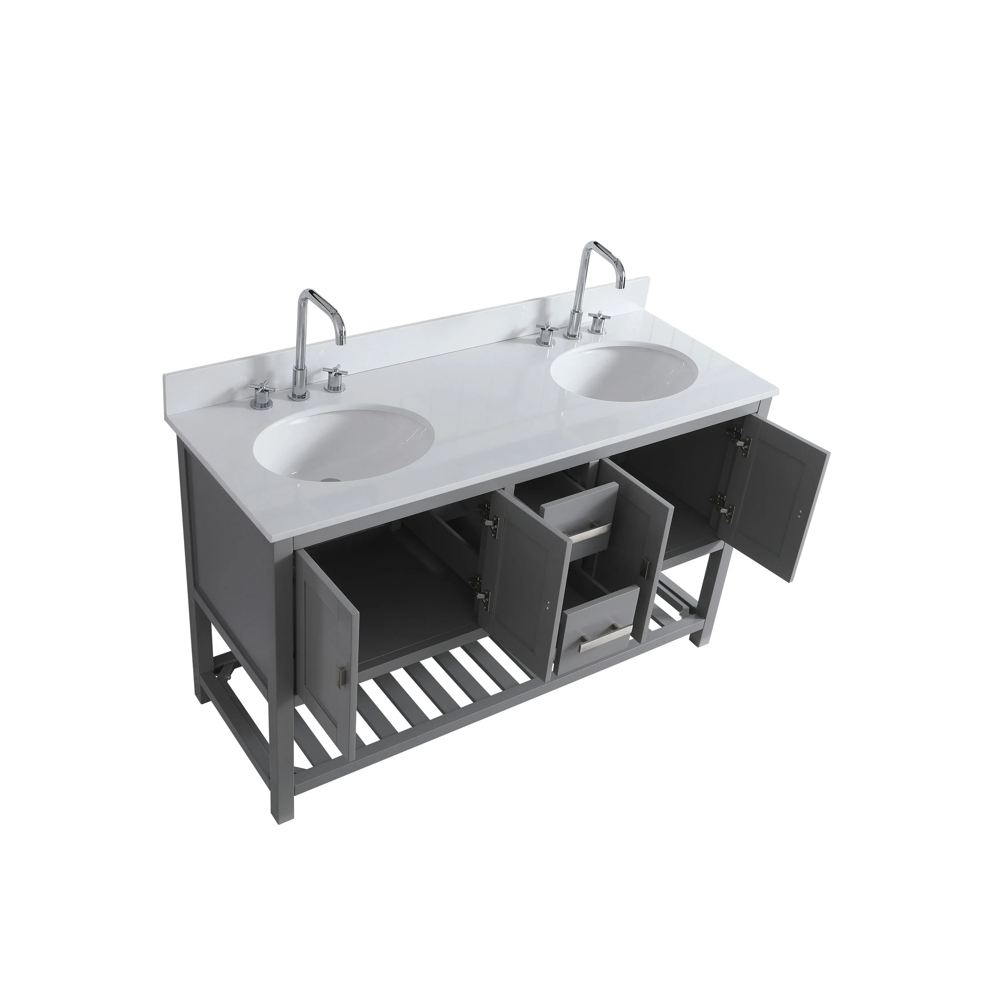Monaco 60 Double Sink Vanity Base Only