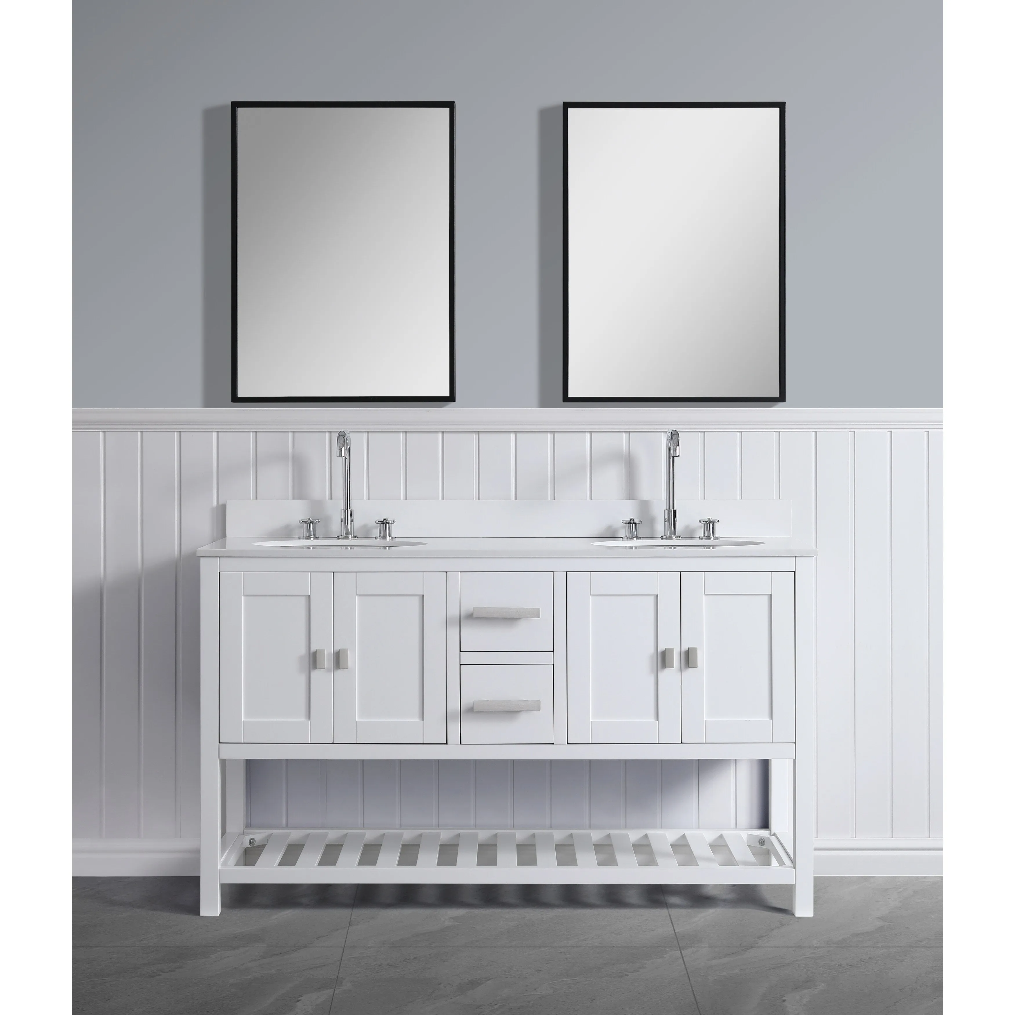 Monaco 60 Double Sink Vanity Base Only