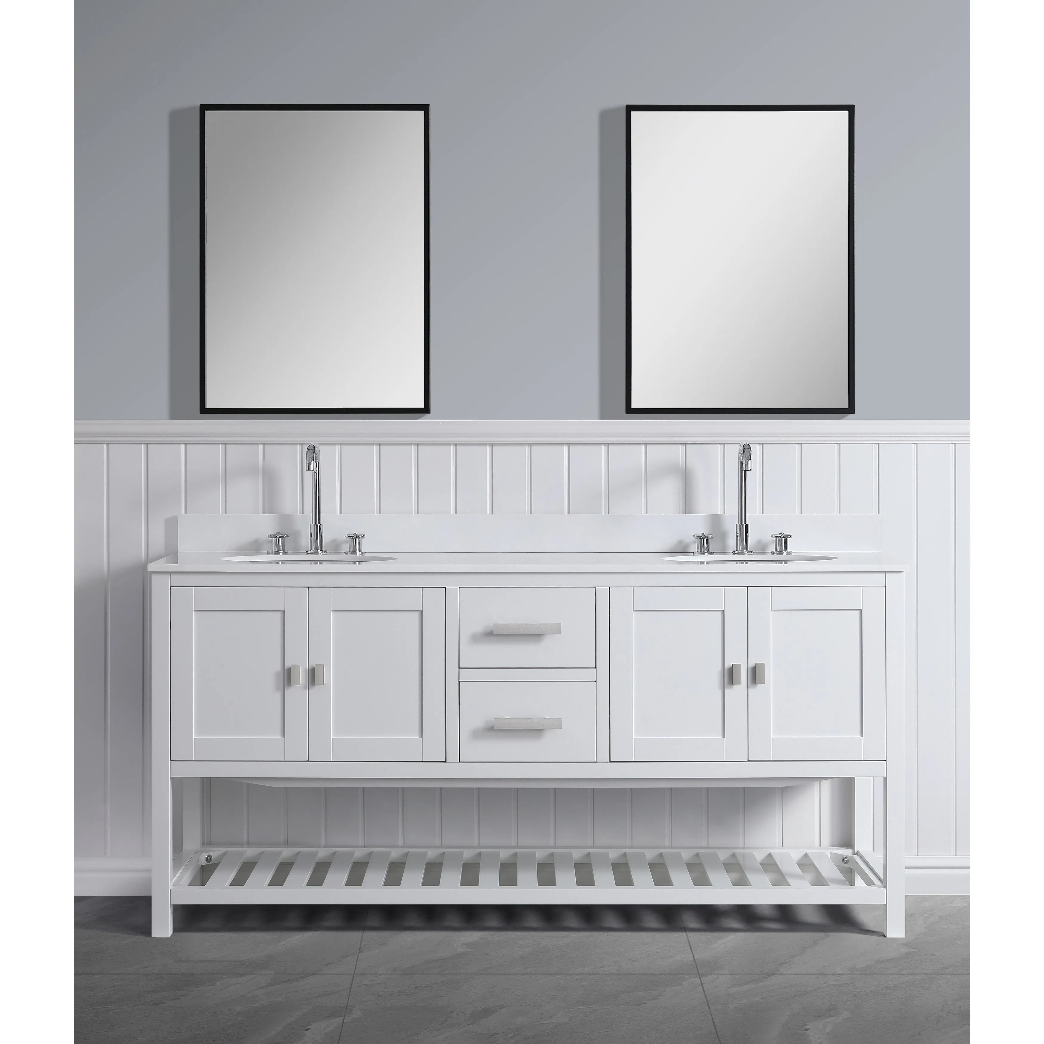 Monaco 72 Double Sink Vanity Base Only