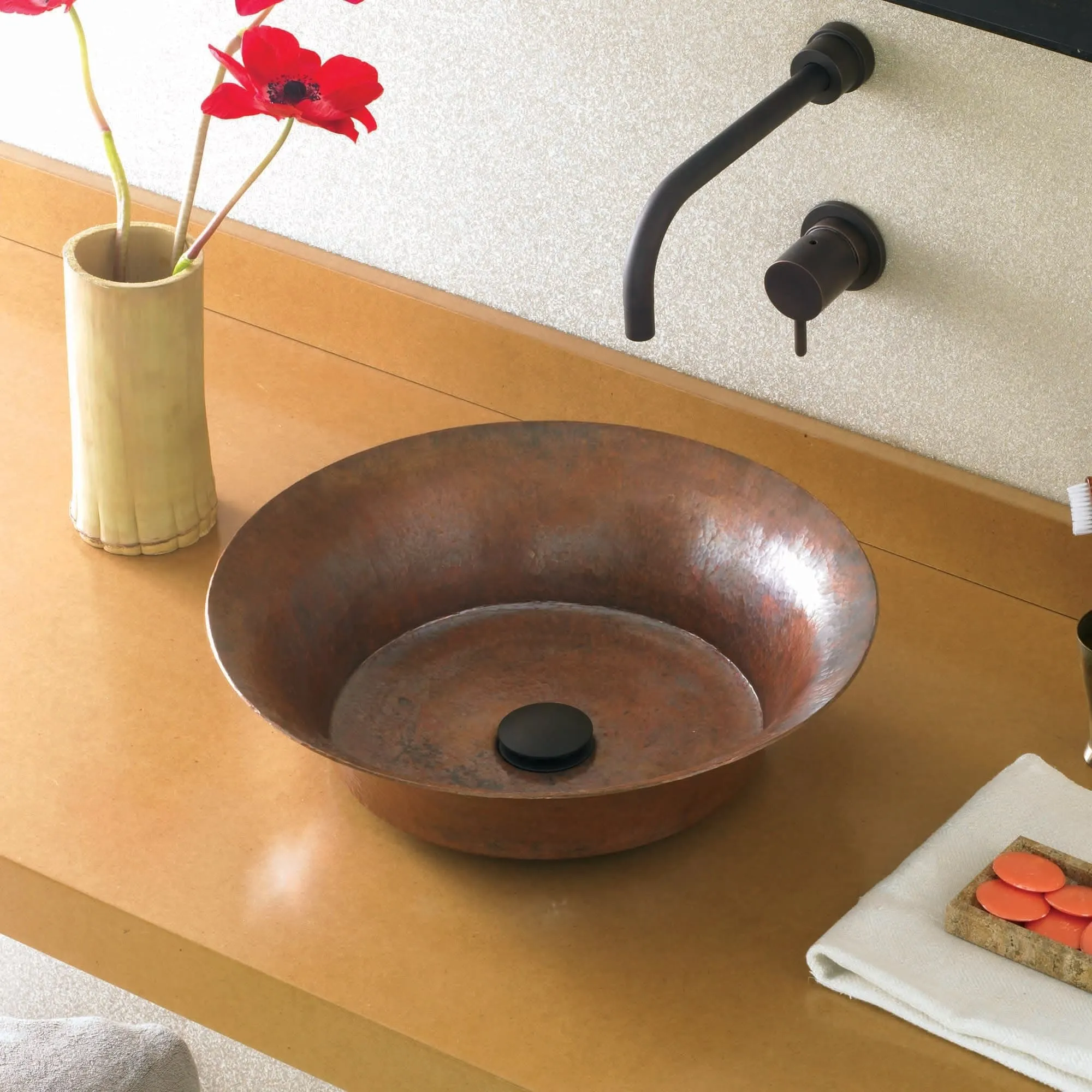 Native Trails Maestro Bajo 16-1/4 Copper Vessel Bathroom Sink