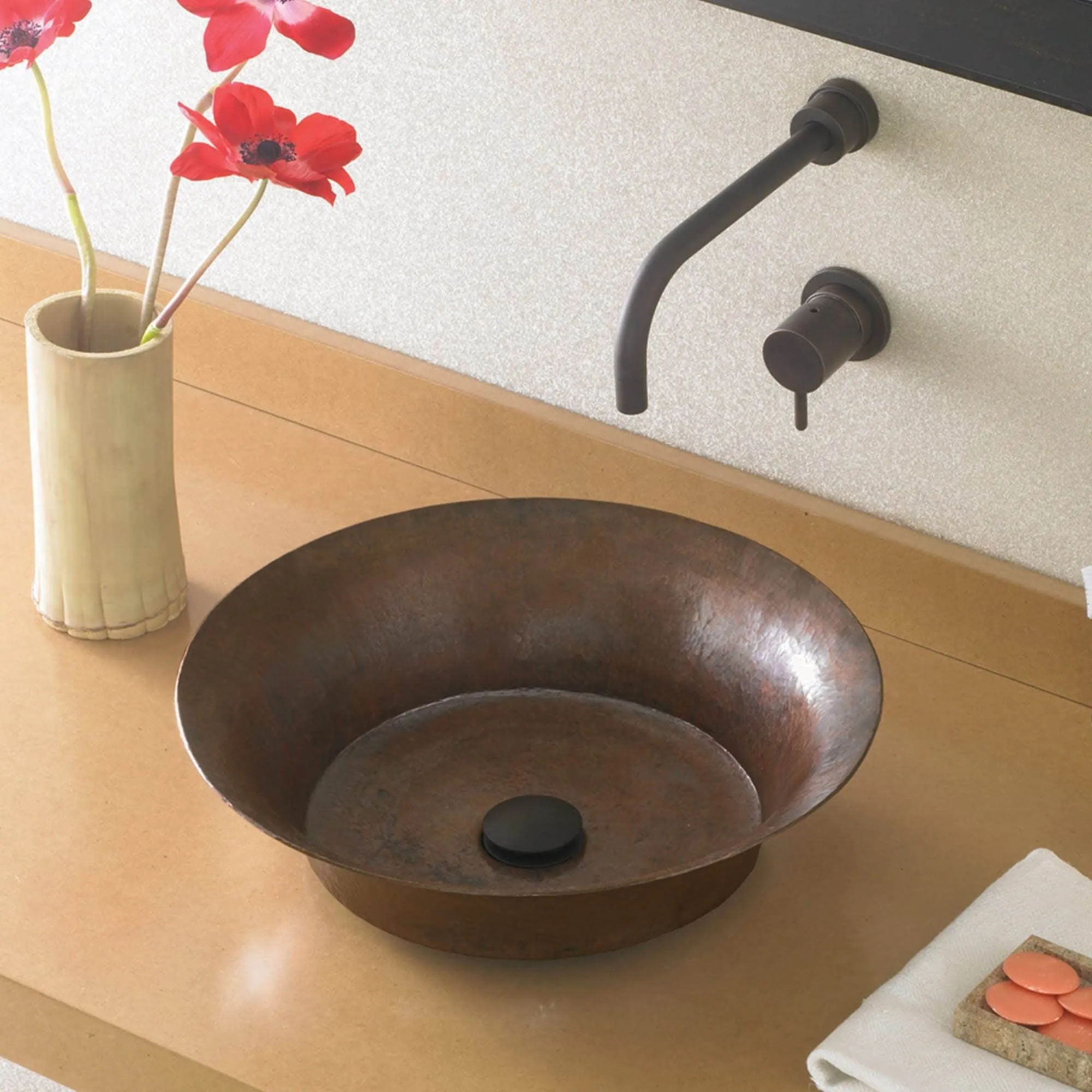 Native Trails Maestro Bajo 16-1/4 Copper Vessel Bathroom Sink