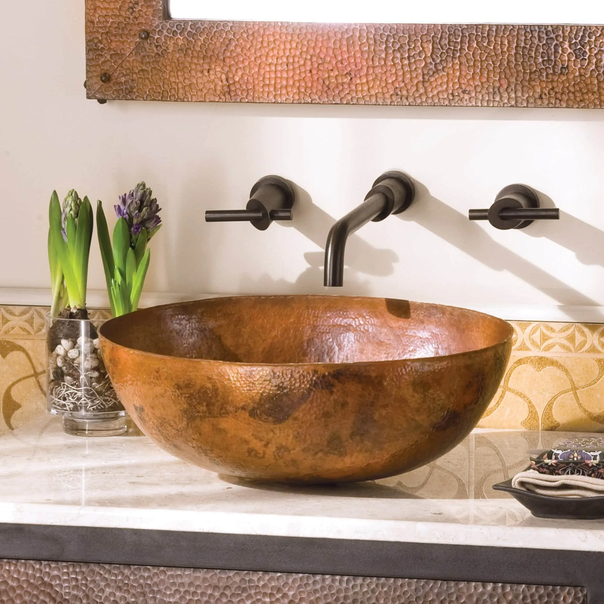 Native Trails Maestro Oval 17-1/4 Copper Vessel Bathroom Sink
