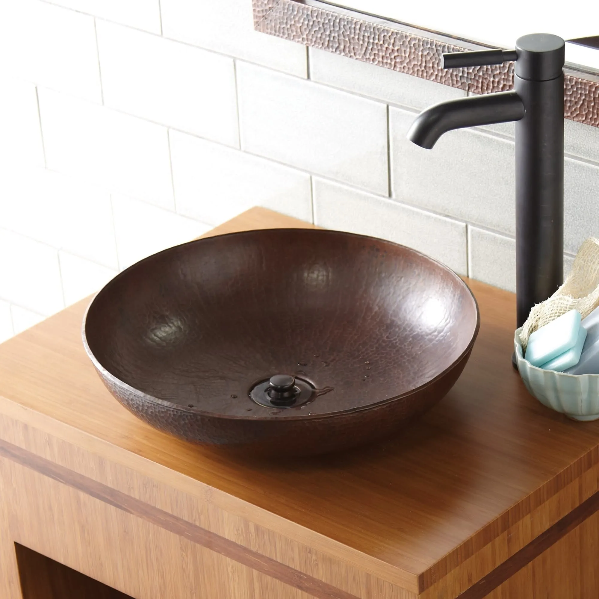 Native Trails Maestro Sonata Petit 14-1/2 Copper Vessel Bathroom Sink