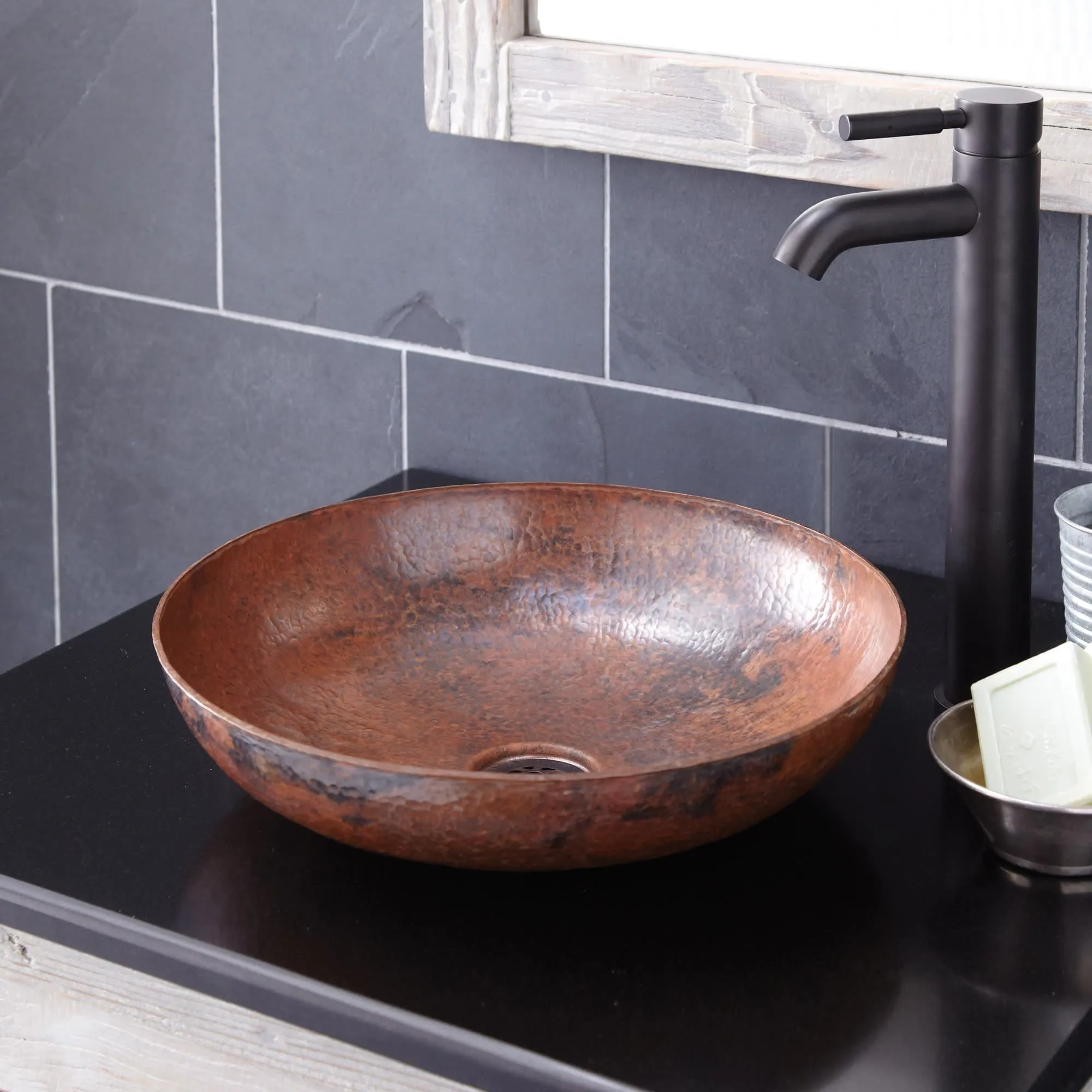 Native Trails Maestro Sonata Petit 14-1/2 Copper Vessel Bathroom Sink