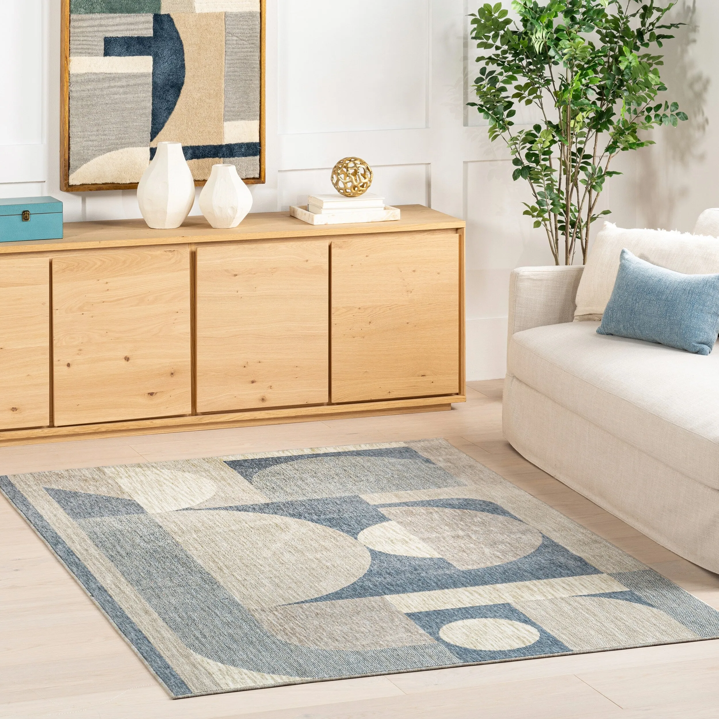Nuloom Rhona Modern Geometric Recycled Area Rug
