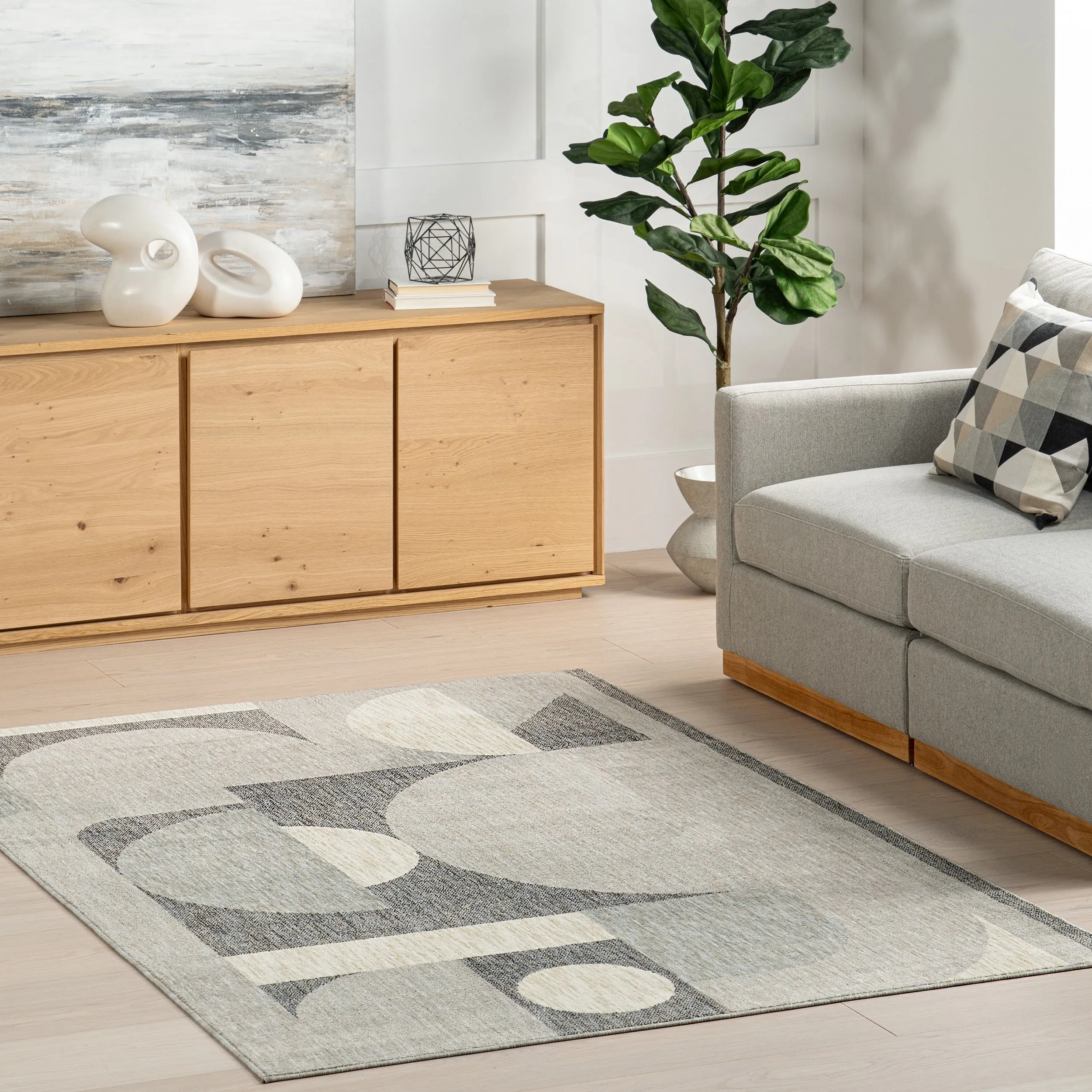 Nuloom Rhona Modern Geometric Recycled Area Rug