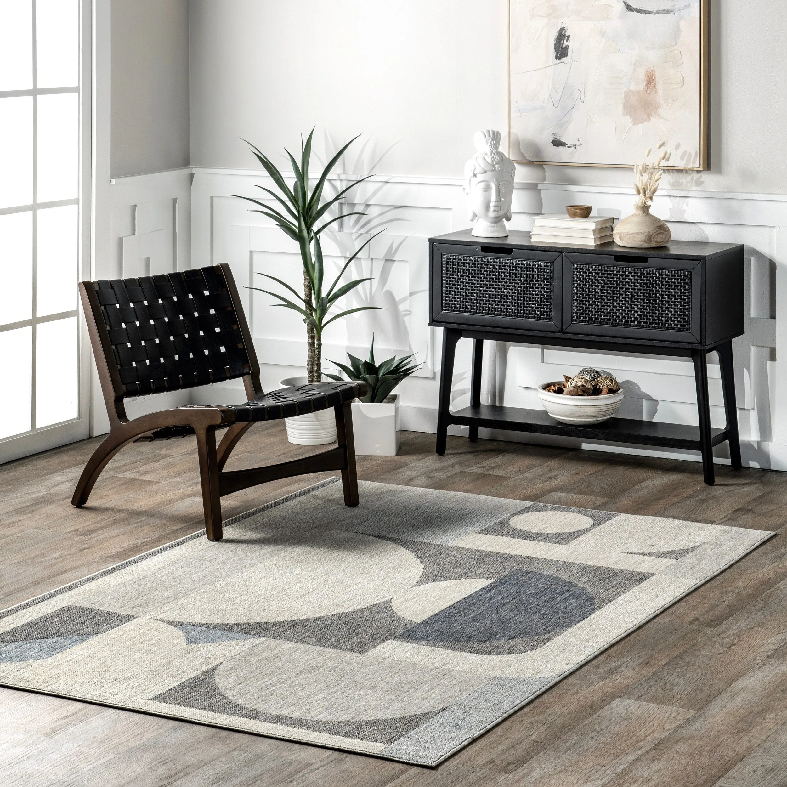 Nuloom Rhona Modern Geometric Recycled Area Rug