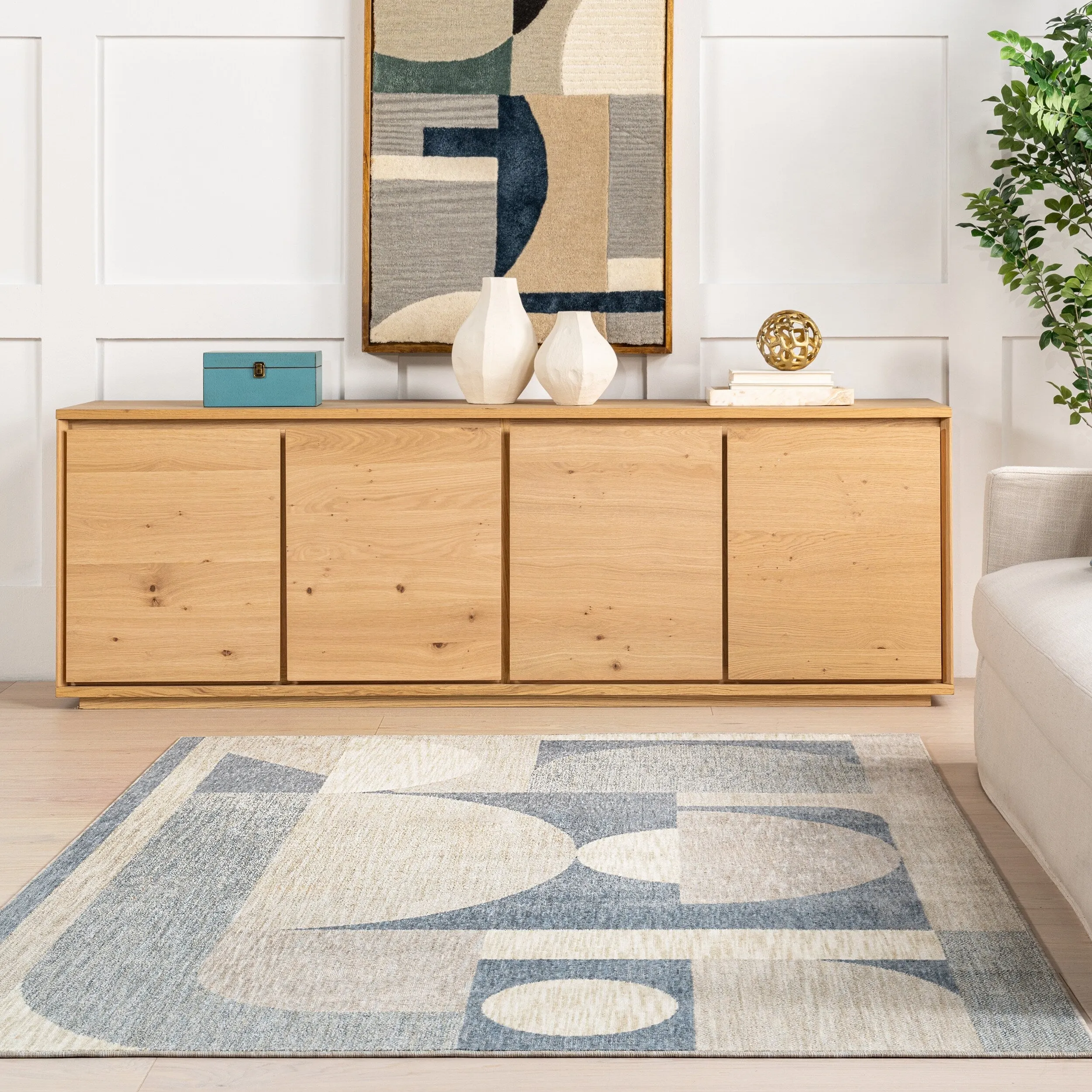 Nuloom Rhona Modern Geometric Recycled Area Rug