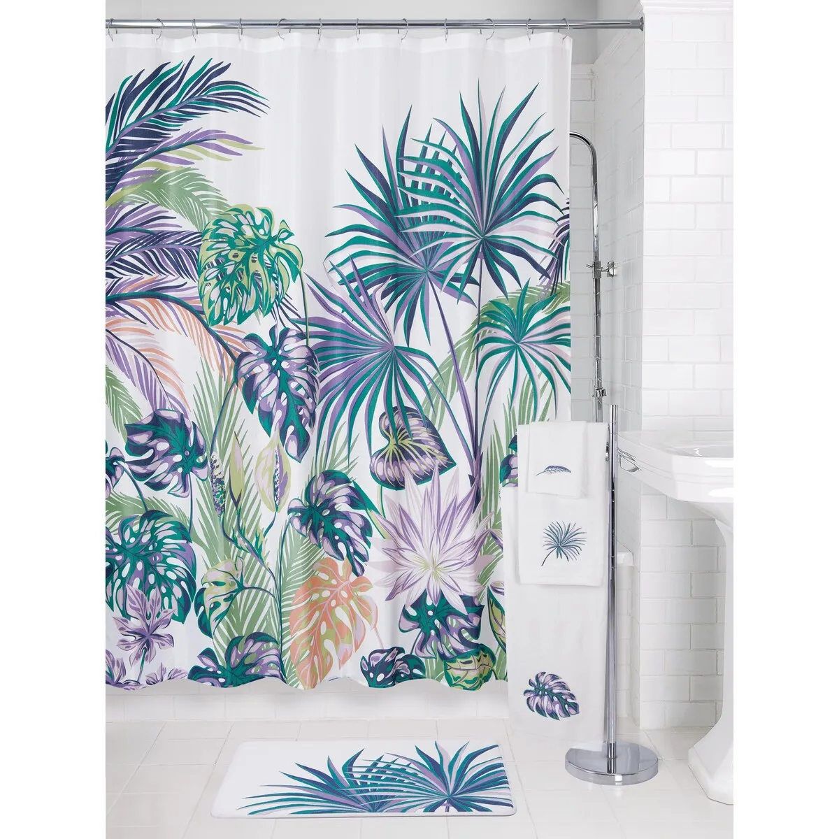 Oversize Palm Shower Curtain