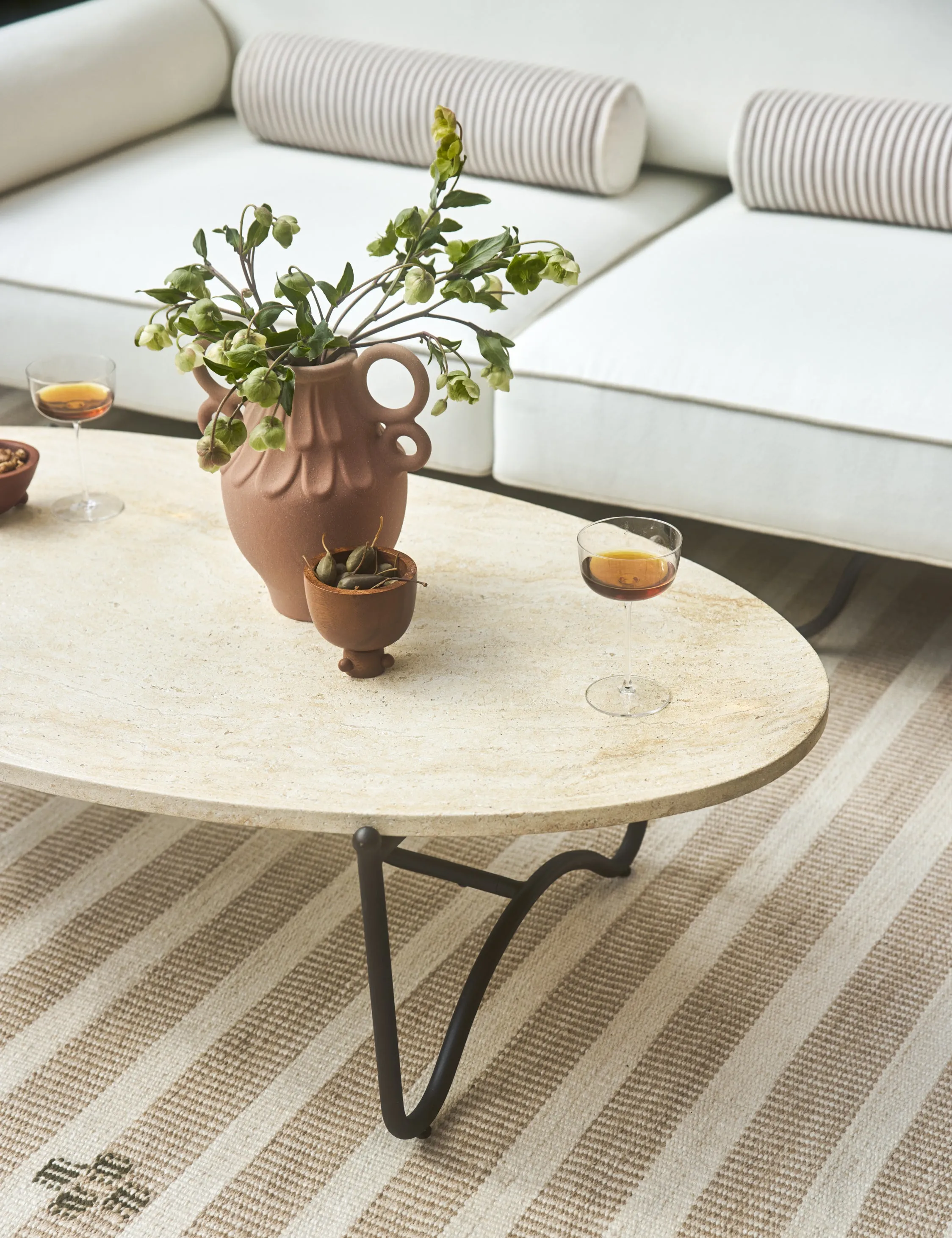 Peggy Outdoor Oval Coffee Table by Sarah Sherman Samuel