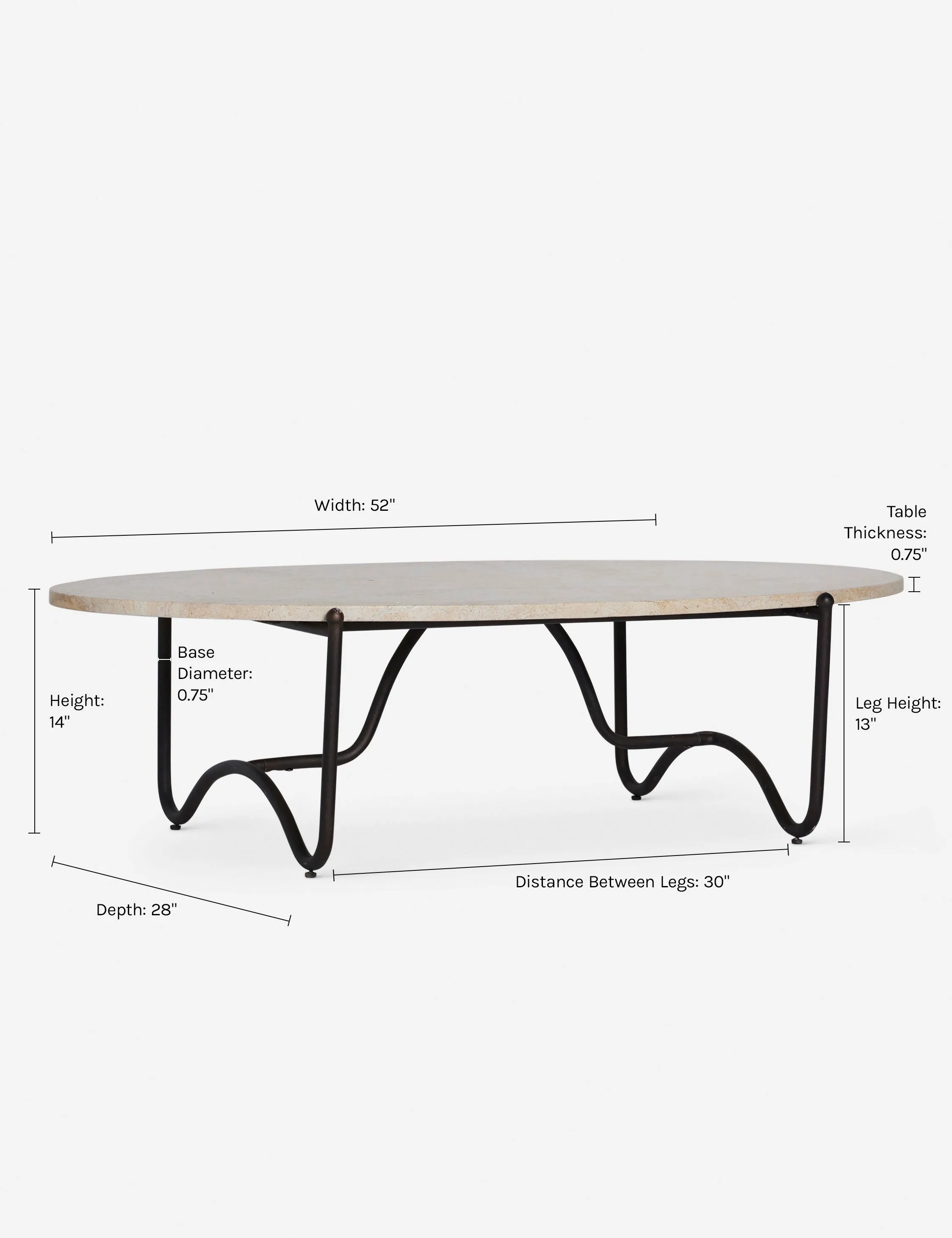 Peggy Outdoor Oval Coffee Table by Sarah Sherman Samuel