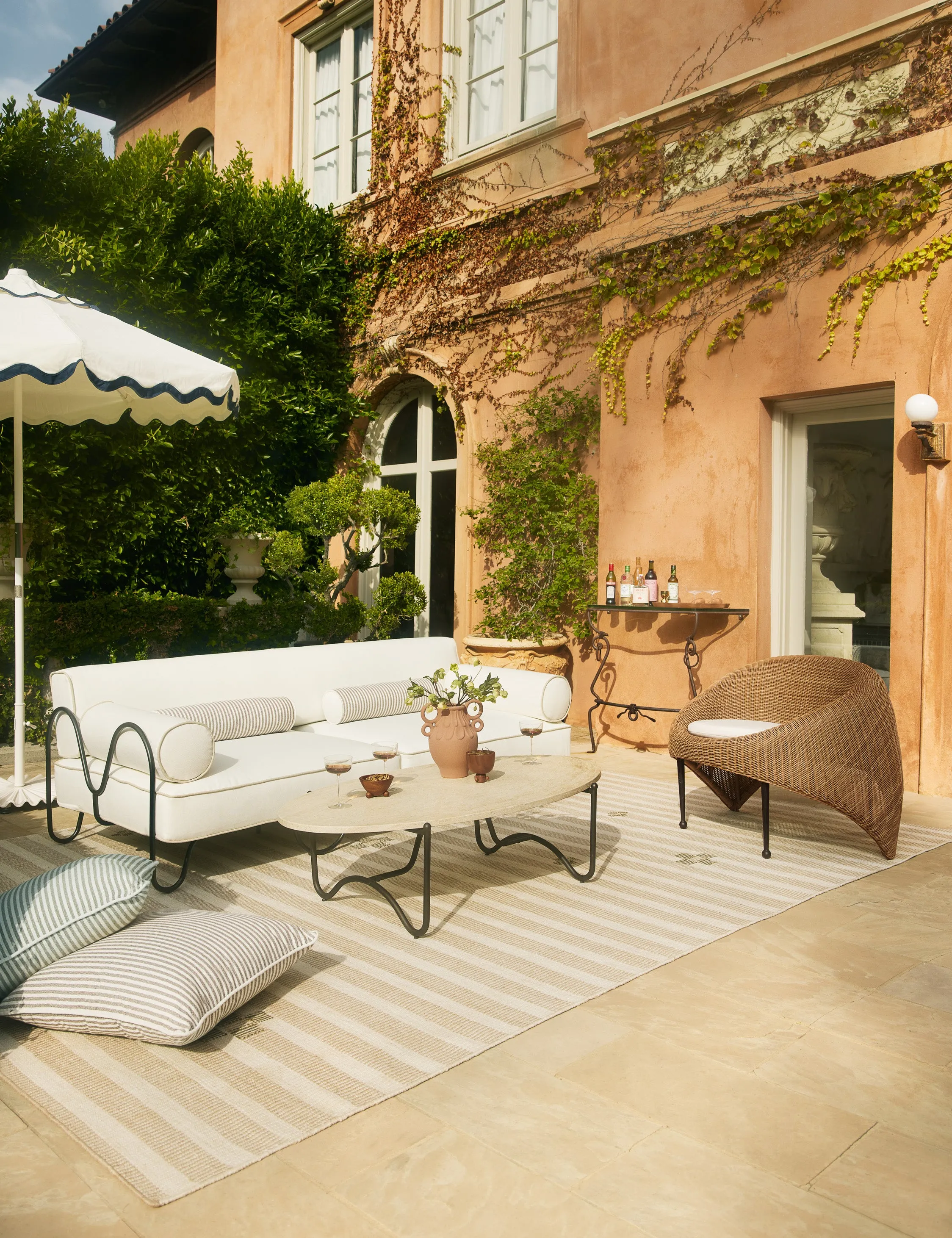Peggy Outdoor Oval Coffee Table by Sarah Sherman Samuel