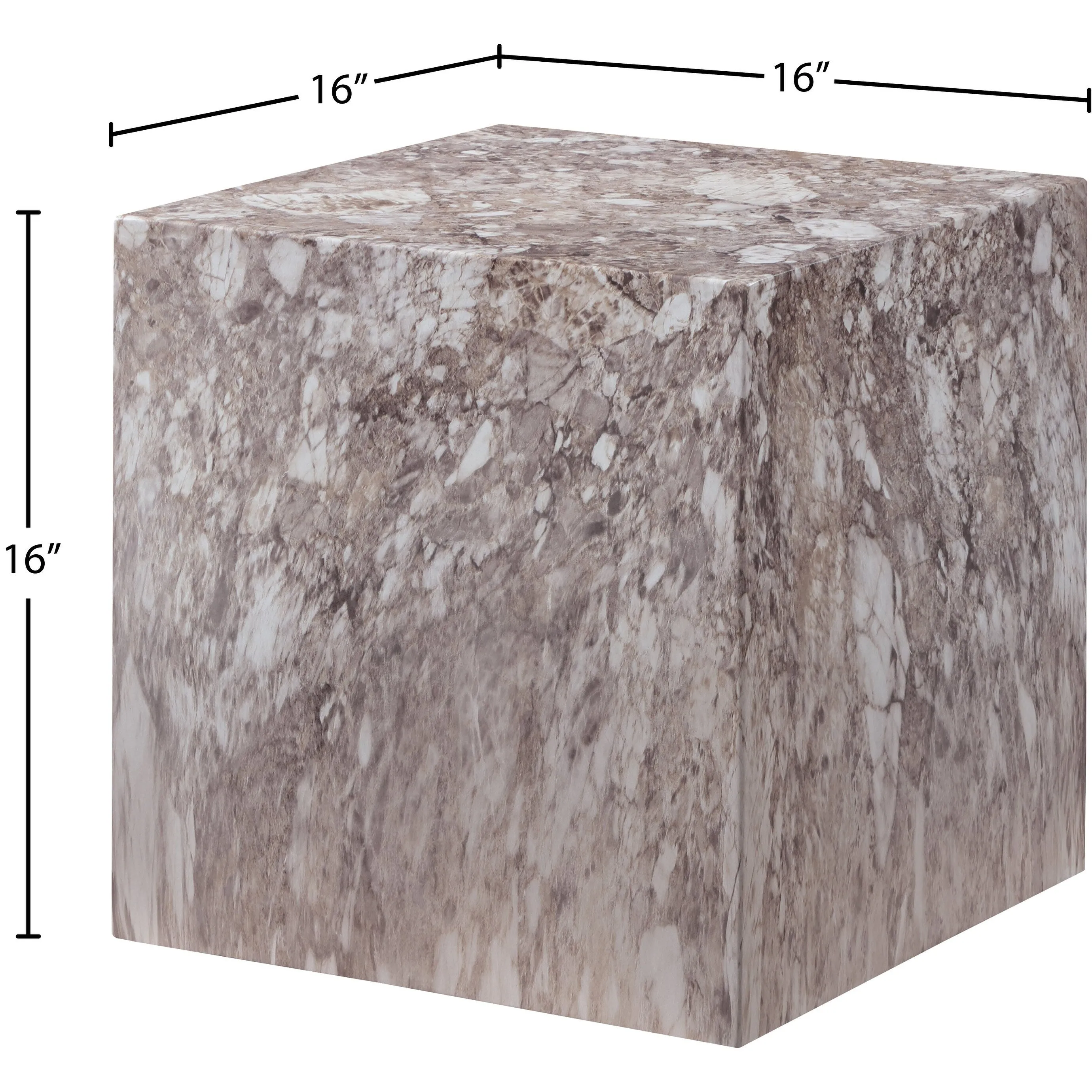 Piazza Finished Concrete Indoor/Outdoor End Table