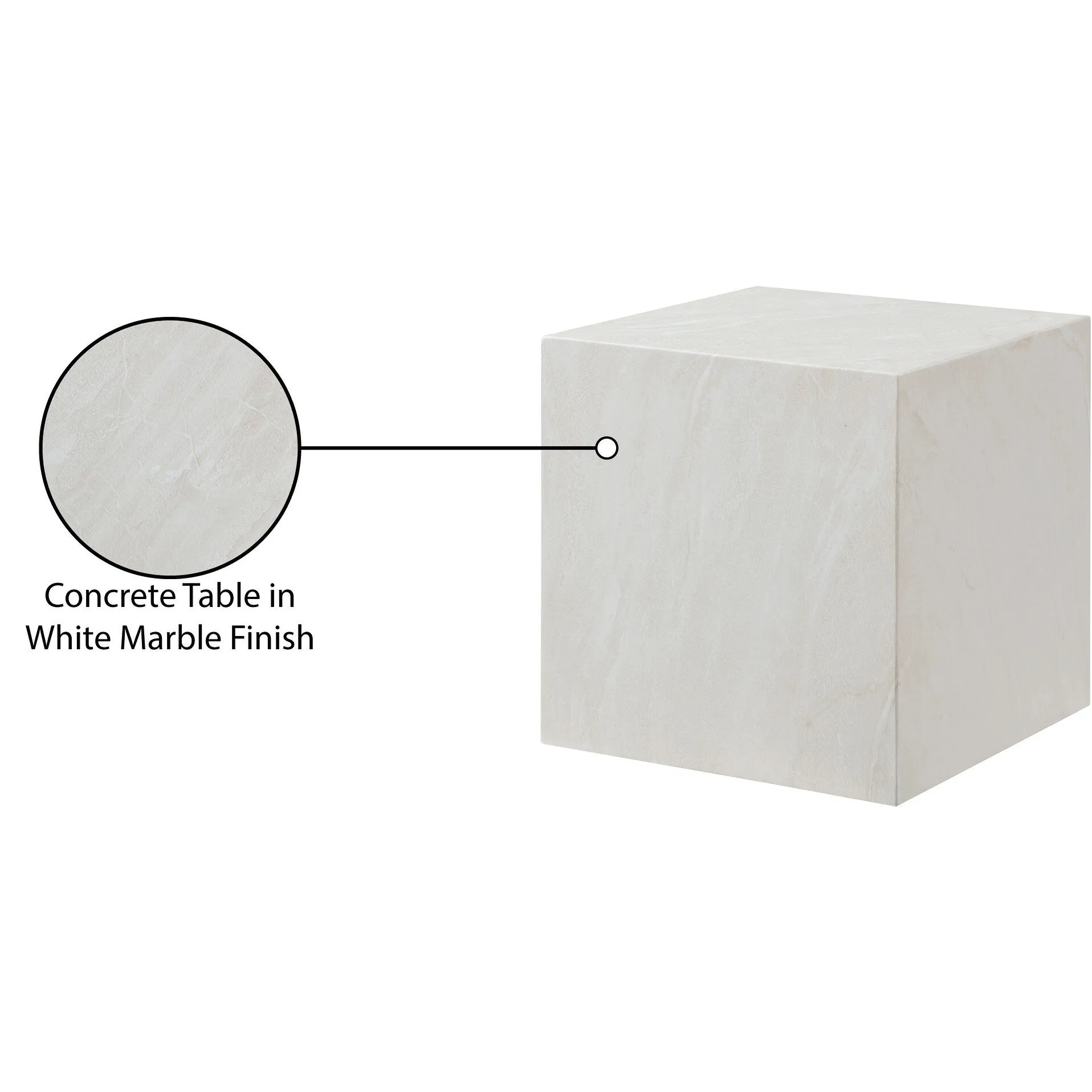 Piazza Finished Concrete Indoor/Outdoor End Table