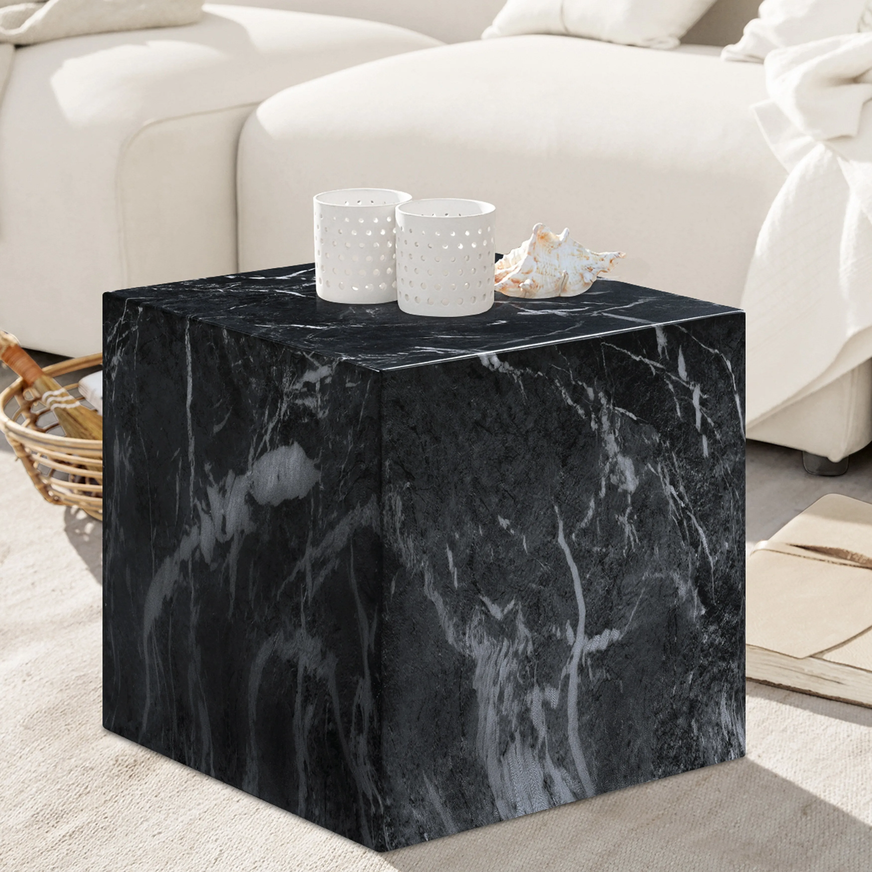 Piazza Finished Concrete Indoor/Outdoor End Table