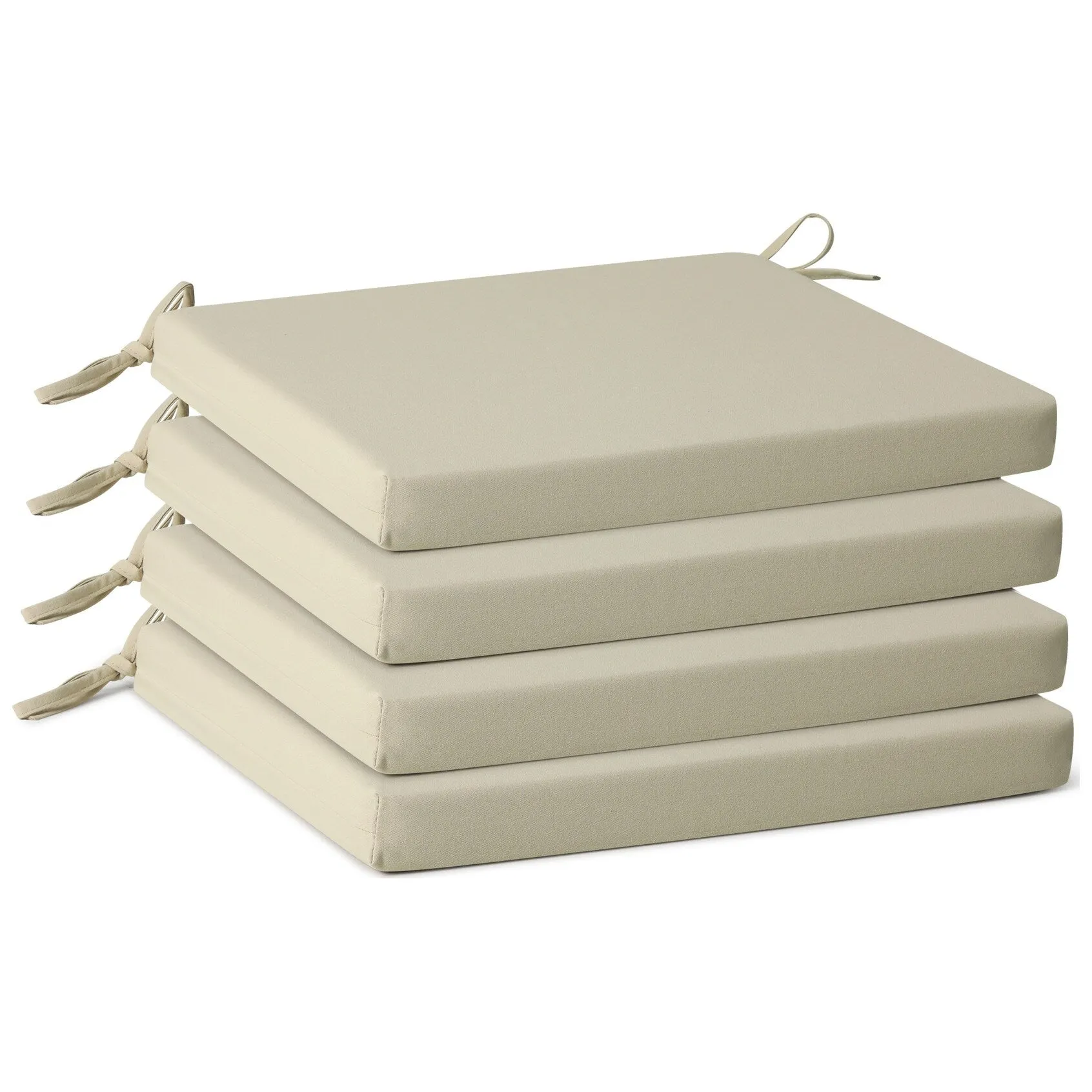 Polytrends Fading Free All Weather Outdoor Patio Dining Chair Seat Cushions - (Set of 4)
