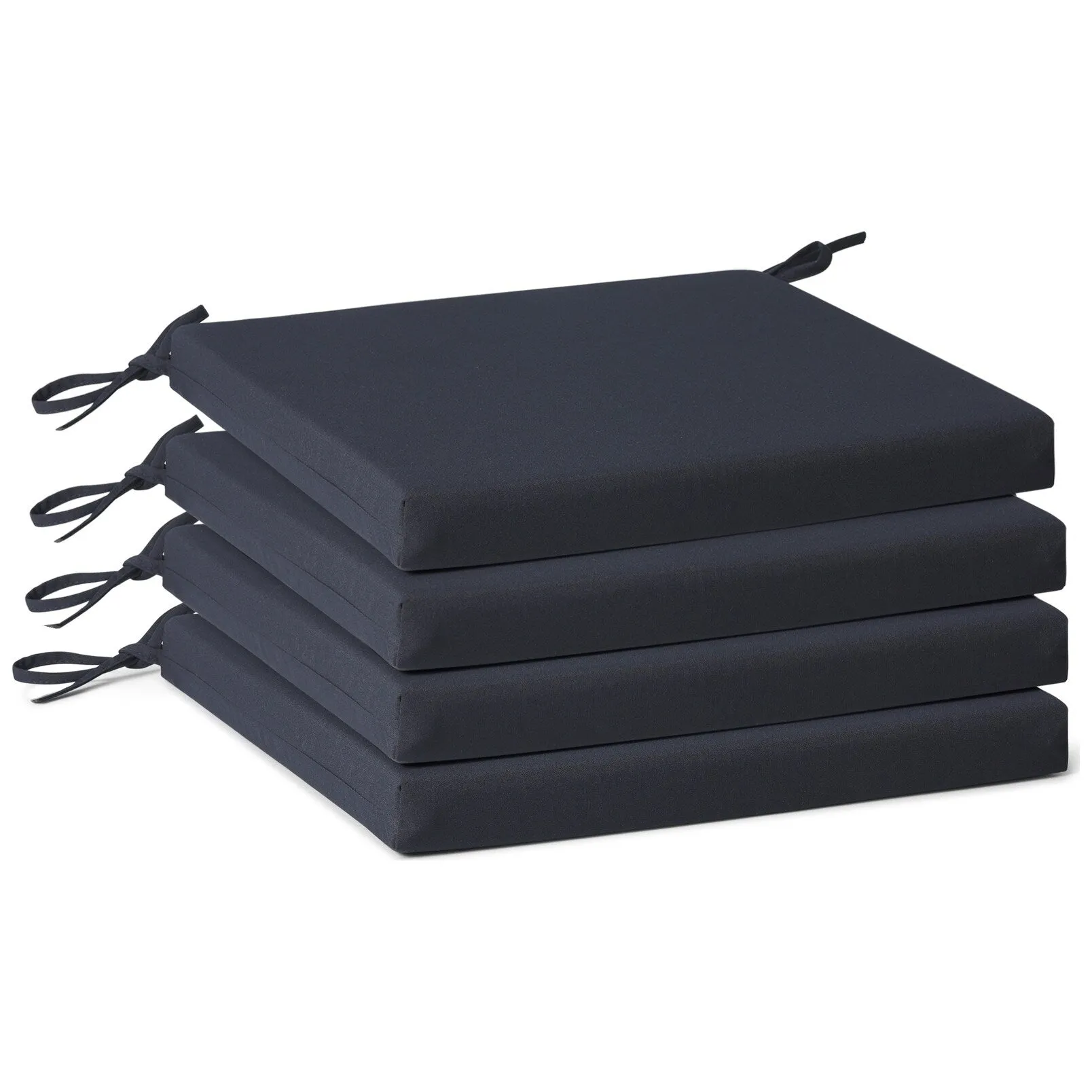 Polytrends Fading Free All Weather Outdoor Patio Dining Chair Seat Cushions - (Set of 4)