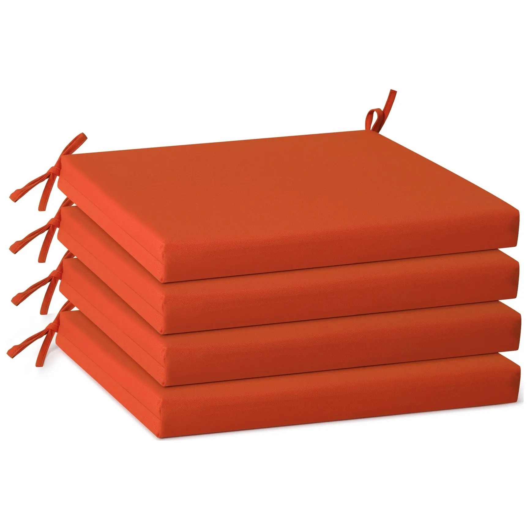 Polytrends Fading Free All Weather Outdoor Patio Dining Chair Seat Cushions - (Set of 4)