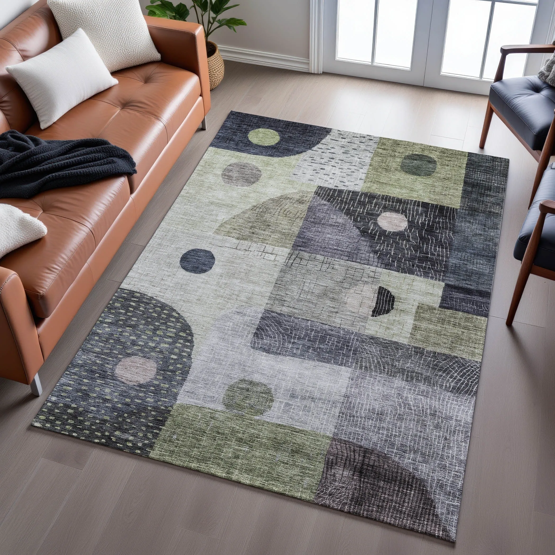 Premium Washable Super Soft Modern Retro Mayfield Rug