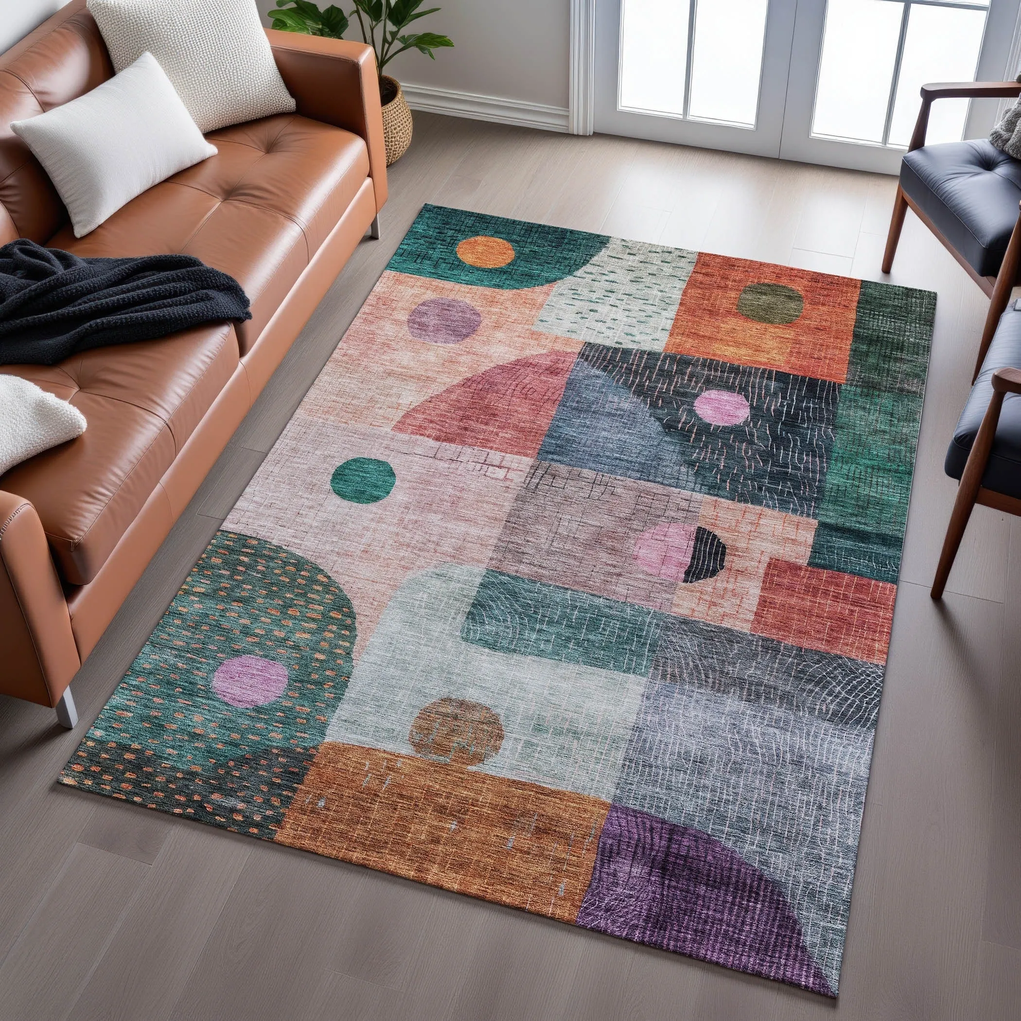 Premium Washable Super Soft Modern Retro Mayfield Rug