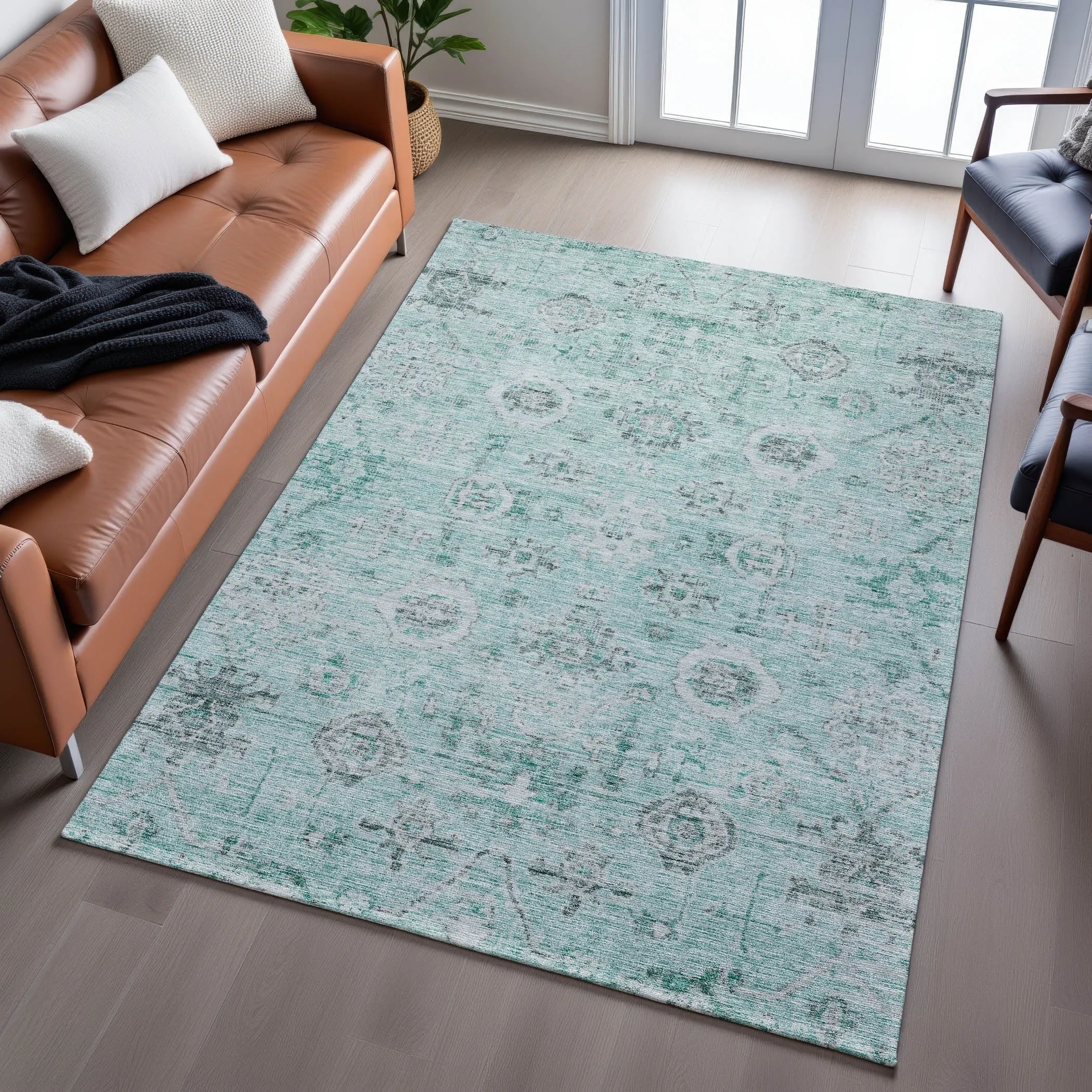 Premium Washable Super Soft Vintage Traditional Mayfield Rug