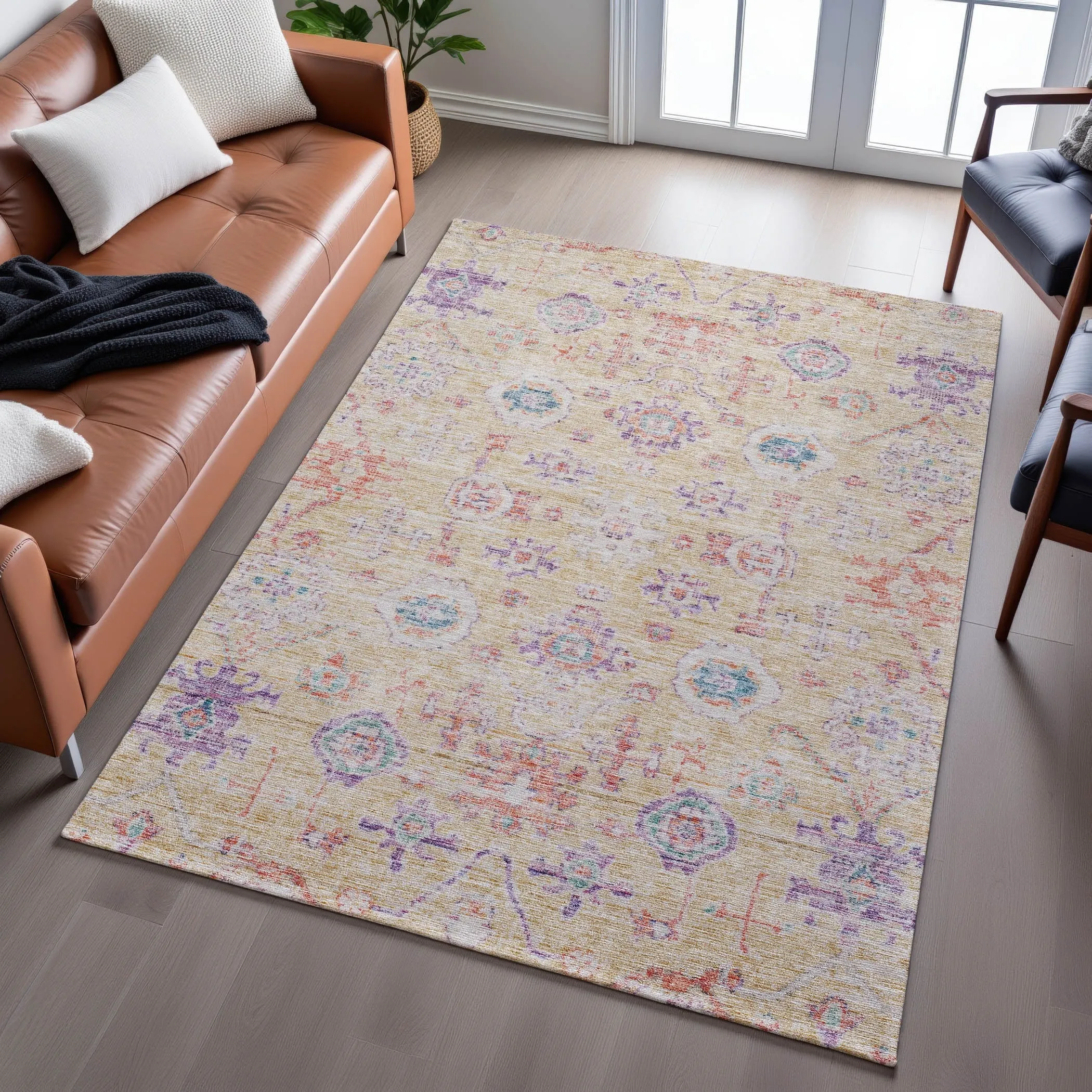 Premium Washable Super Soft Vintage Traditional Mayfield Rug
