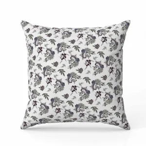 Rose Dreams Indoor/Outdoor Reversible Throw Pillow White and Green