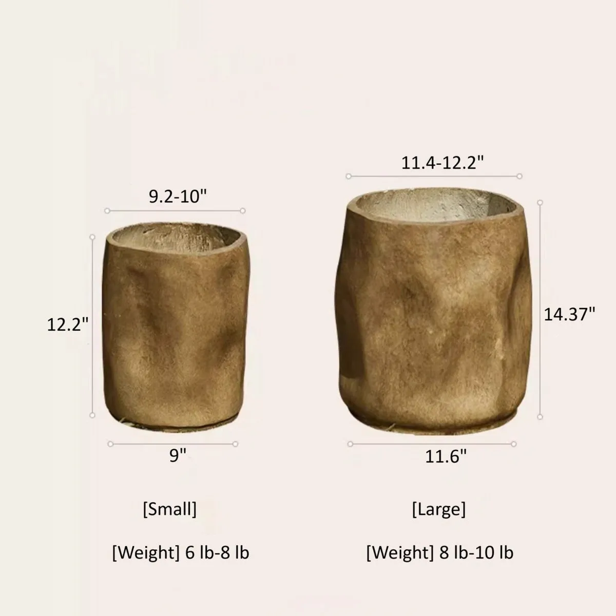RusticReach Modern Magnesium Planter