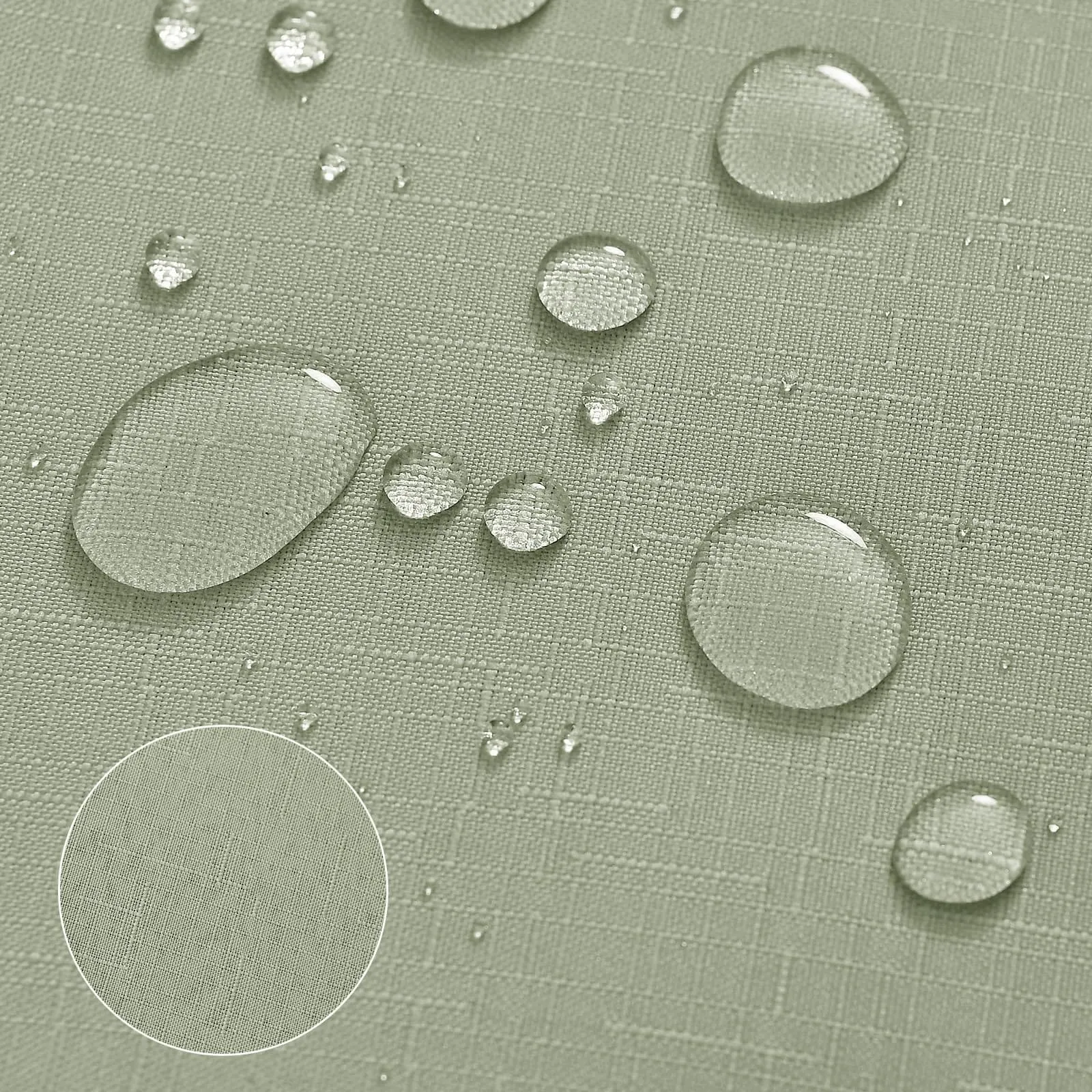 Sage Green Polyester Ombre Shower Curtains for Bathroom. 72 x 78