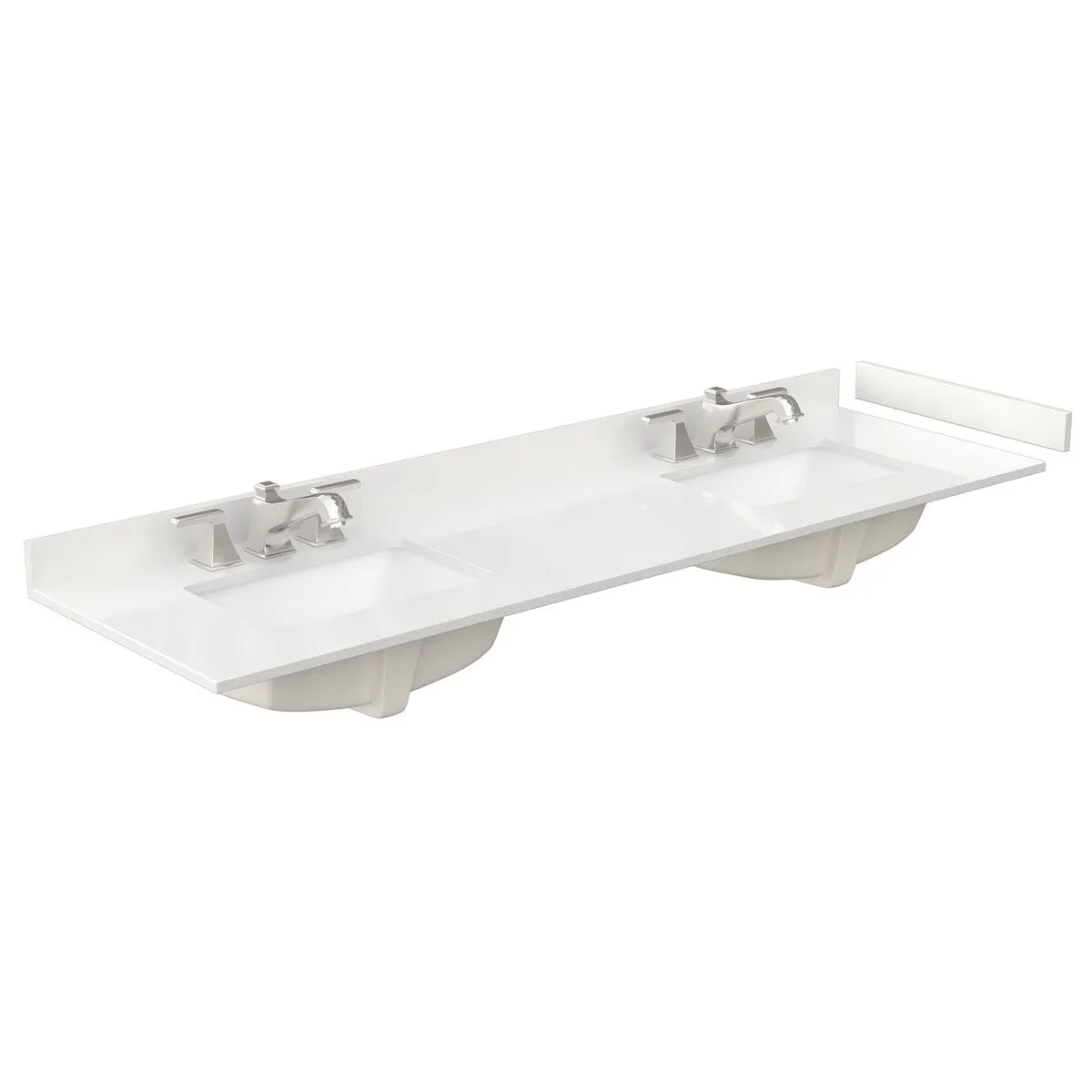 Sheffield 72-inch Double Vanity. 3 Hole Quartz Top. 24-inch Mirrors