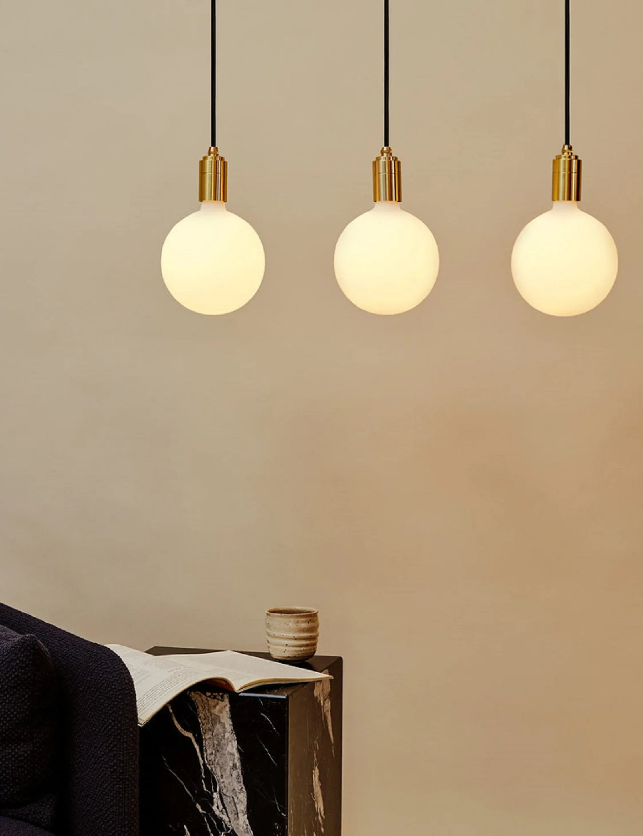 Triple Linear Pendant Light with Sphere IV by Tala