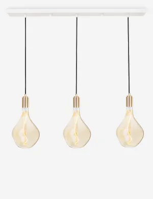 Triple Linear Pendant Light with Voronoi II by Tala